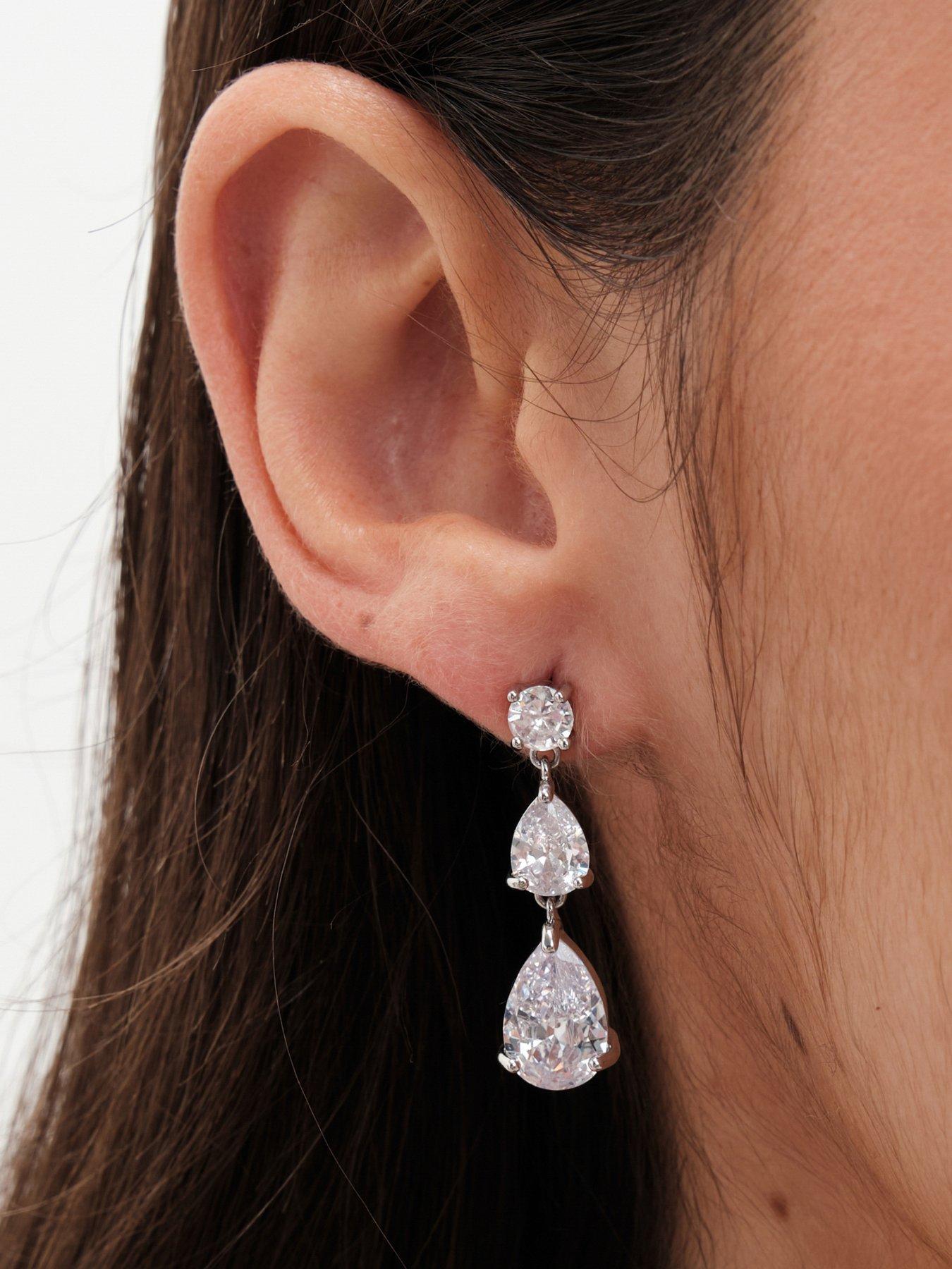 jon-richard-rhodium-plated-cubic-zirconia-triple-peardrop-earringsback