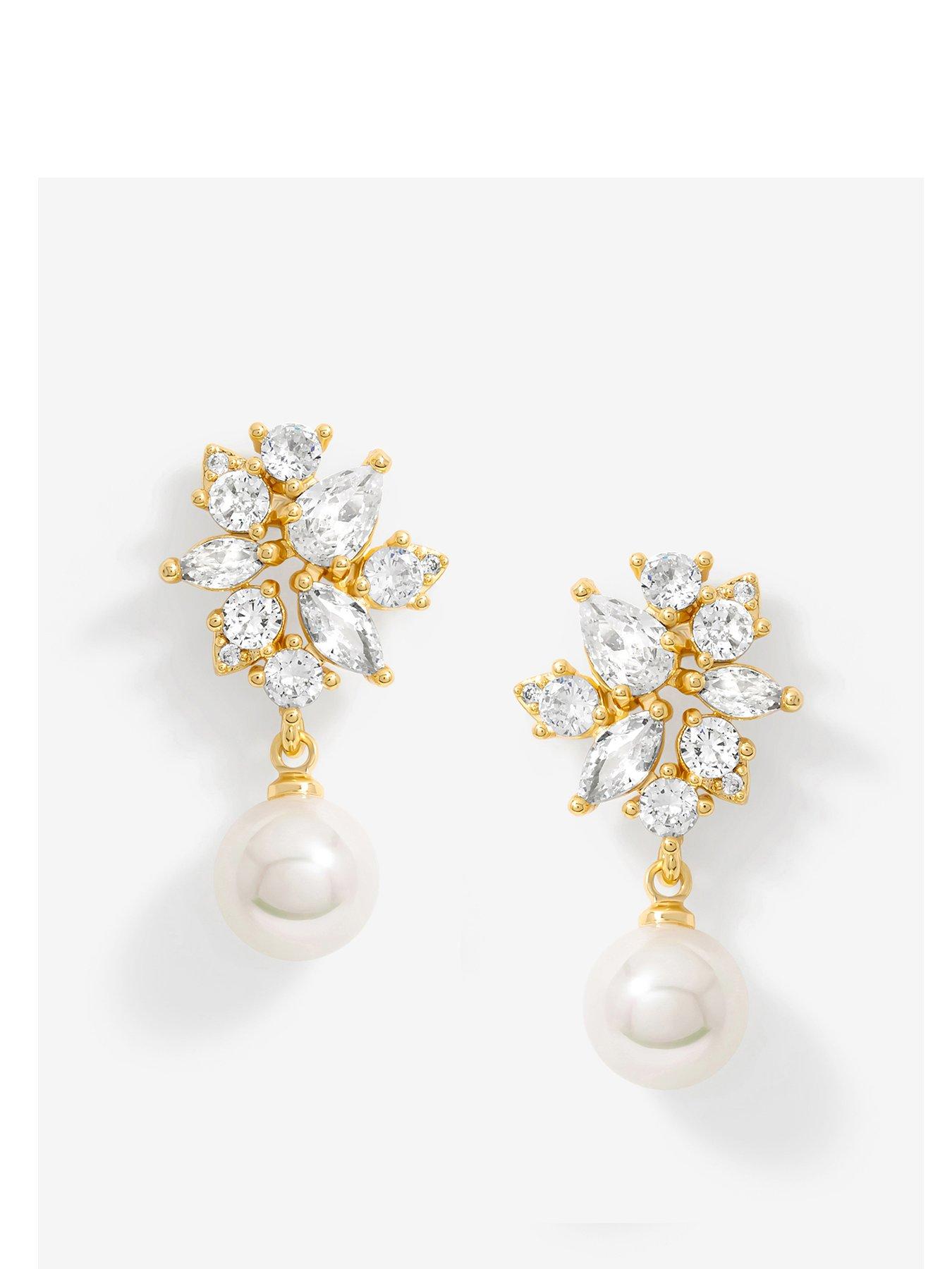 jon-richard-gold-plated-cubic-zirconia-pearl-occasion-earrings