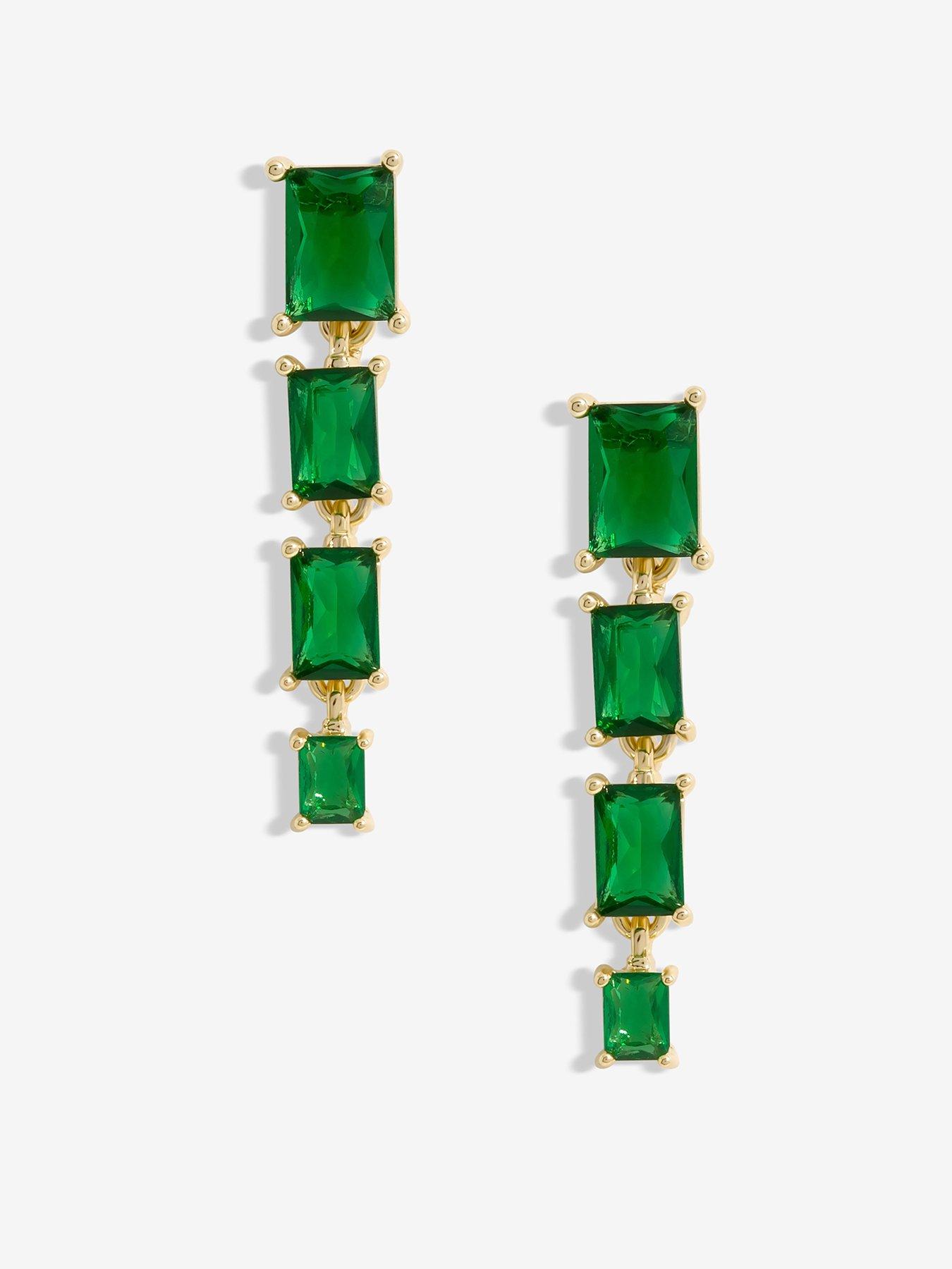 jon-richard-gold-plated-and-emerald-cubic-zirconia-multi-stone-drop-earringsfront