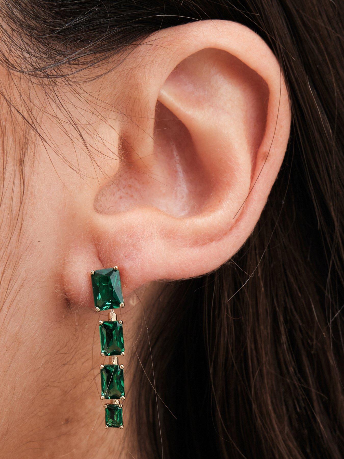 jon-richard-gold-plated-and-emerald-cubic-zirconia-multi-stone-drop-earringsstillFront