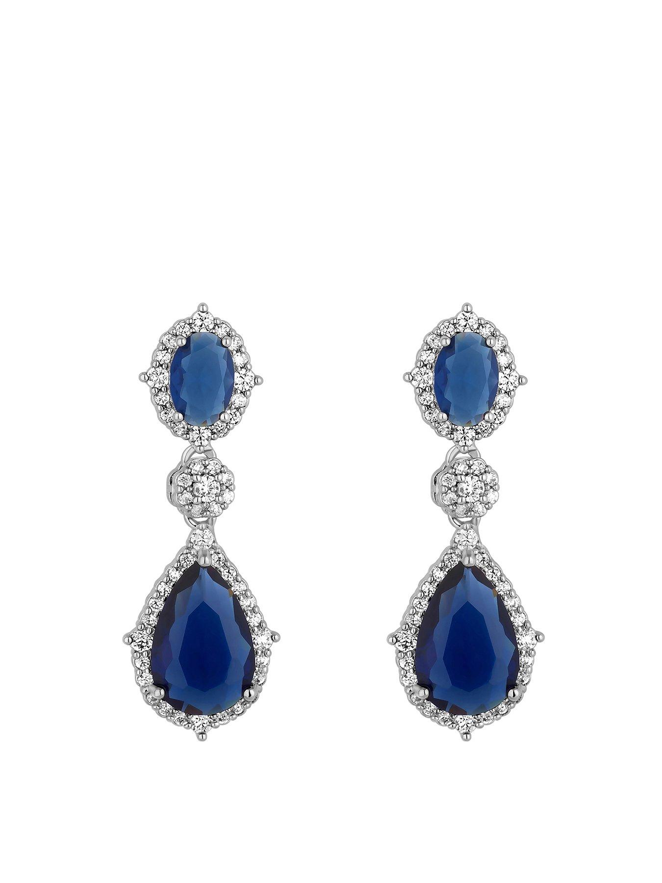 jon-richard-gold-plated-sapphire-pear-drop-earrings