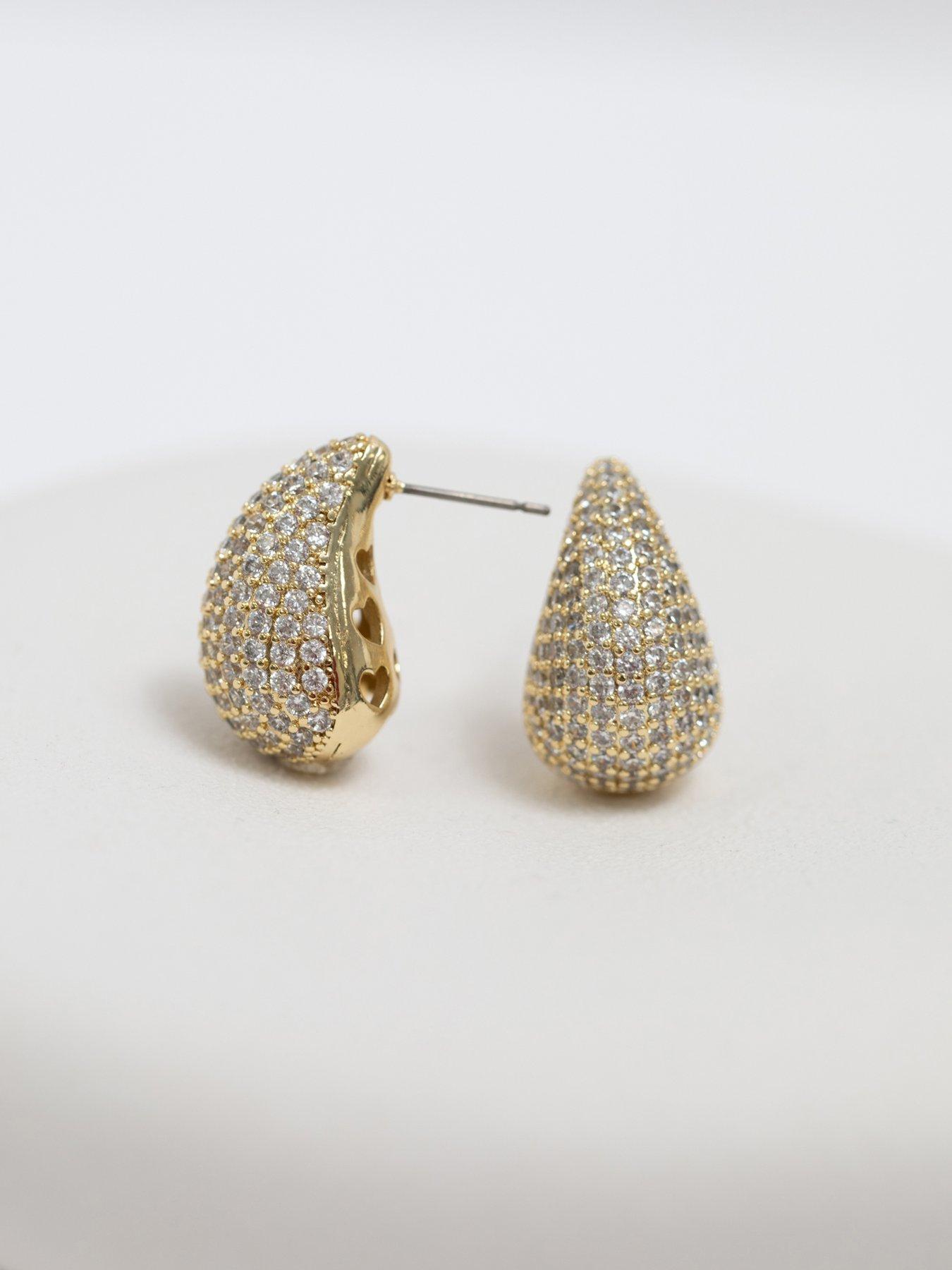 jon-richard-gold-plated-cubic-zirconia-dome-earringsback