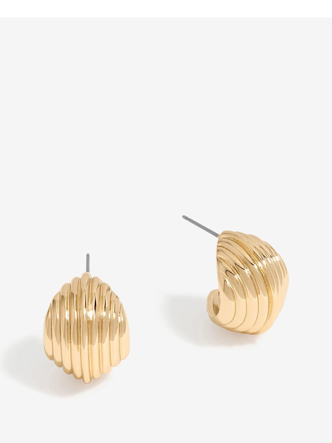 jon-richard-gold-plated-ridged-hoop-earrings