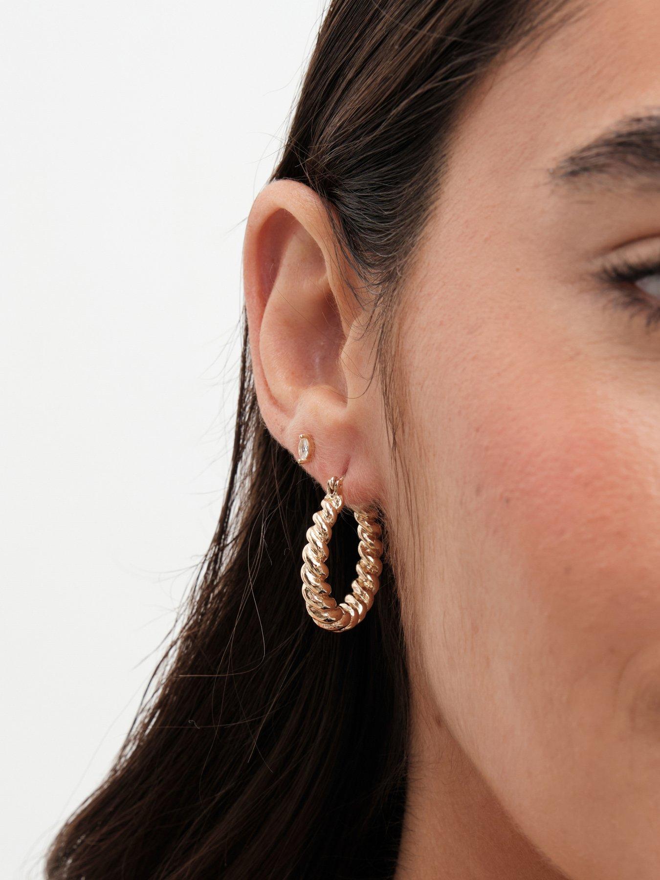 jon-richard-gold-plated-polished-twist-hoop-earringsstillFront