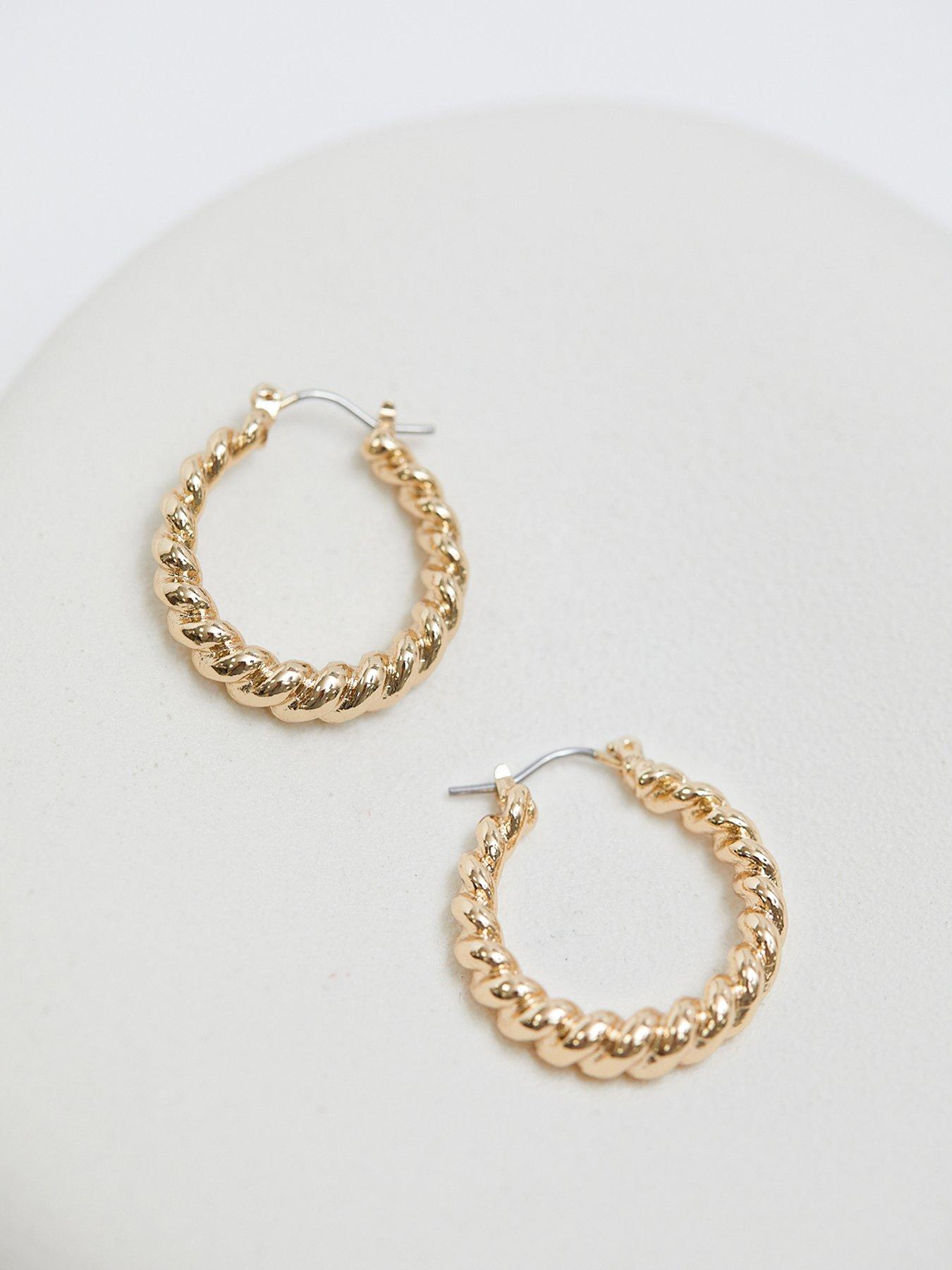 jon-richard-gold-plated-polished-twist-hoop-earringsback