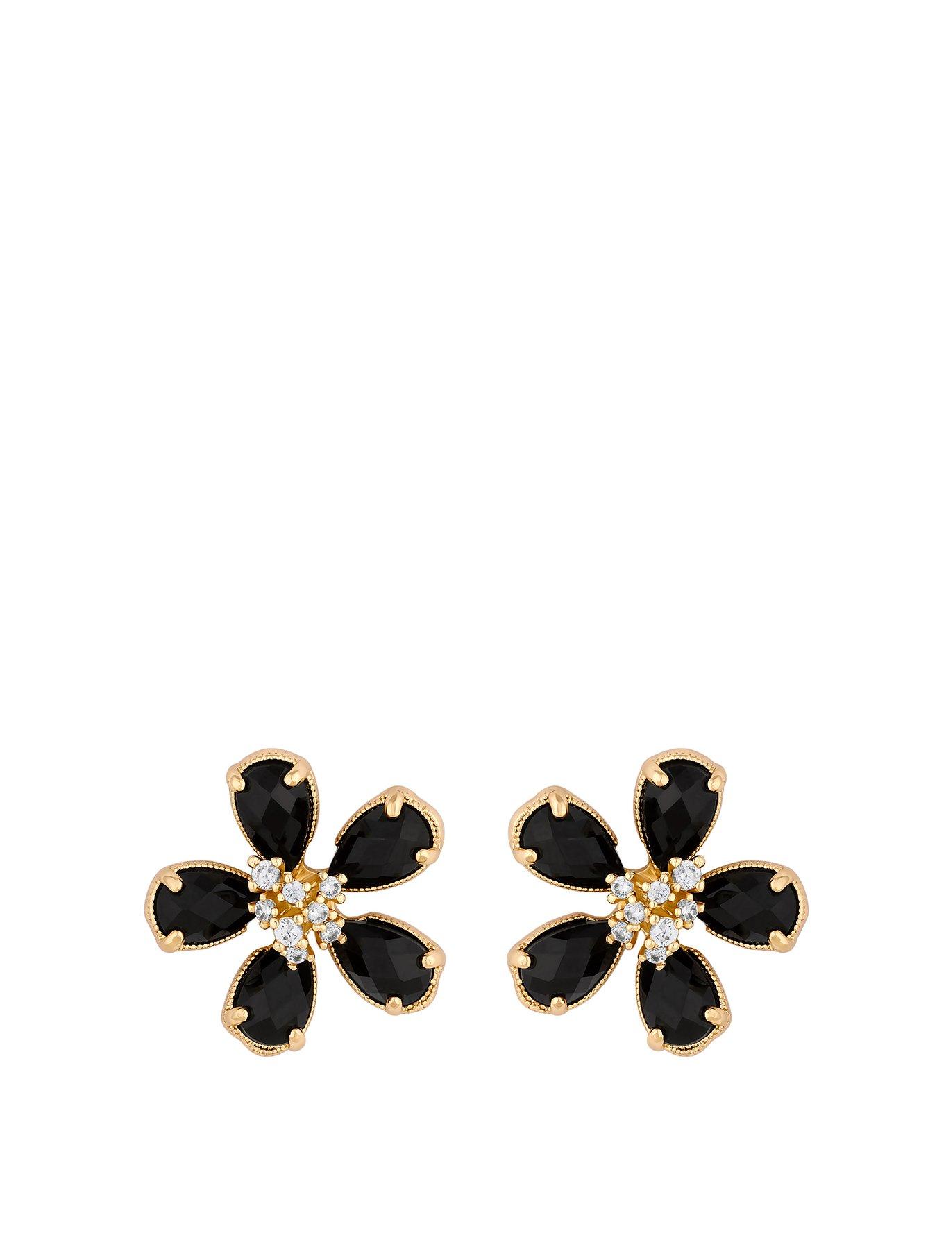 jon-richard-gold-plated-and-jet-floral-stud-earrings