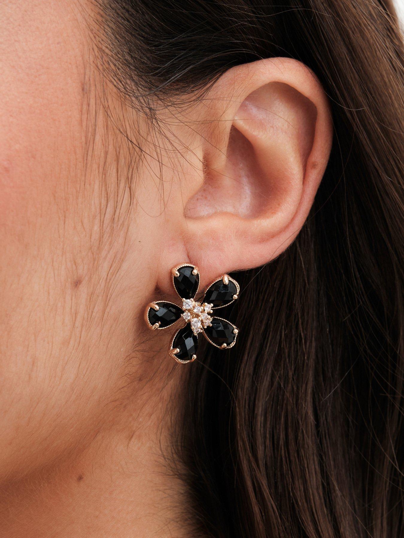 jon-richard-gold-plated-and-jet-floral-stud-earringsstillFront