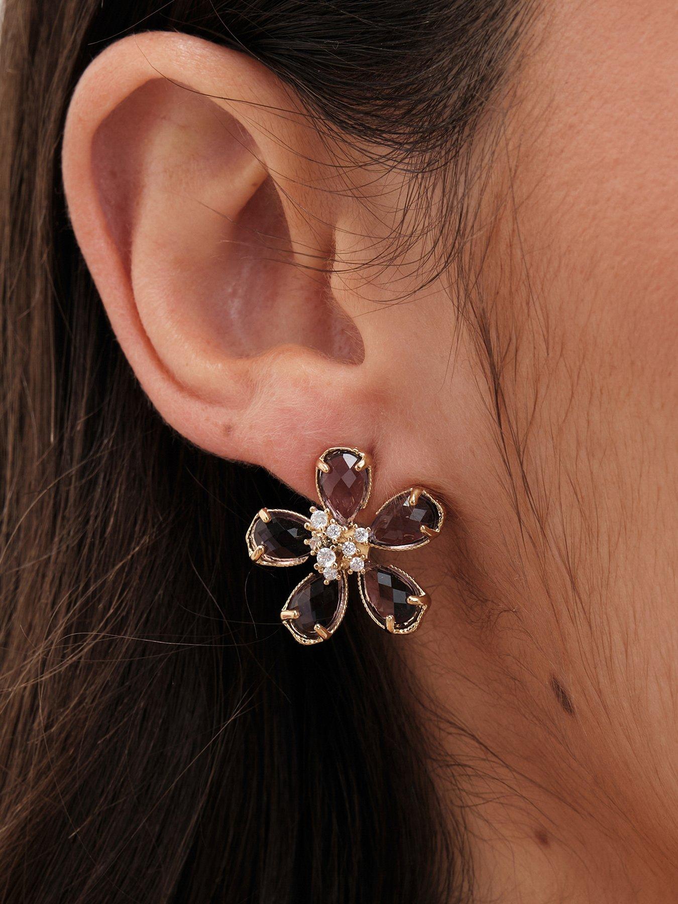 jon-richard-gold-plated-amethyst-floral-stud-earrings