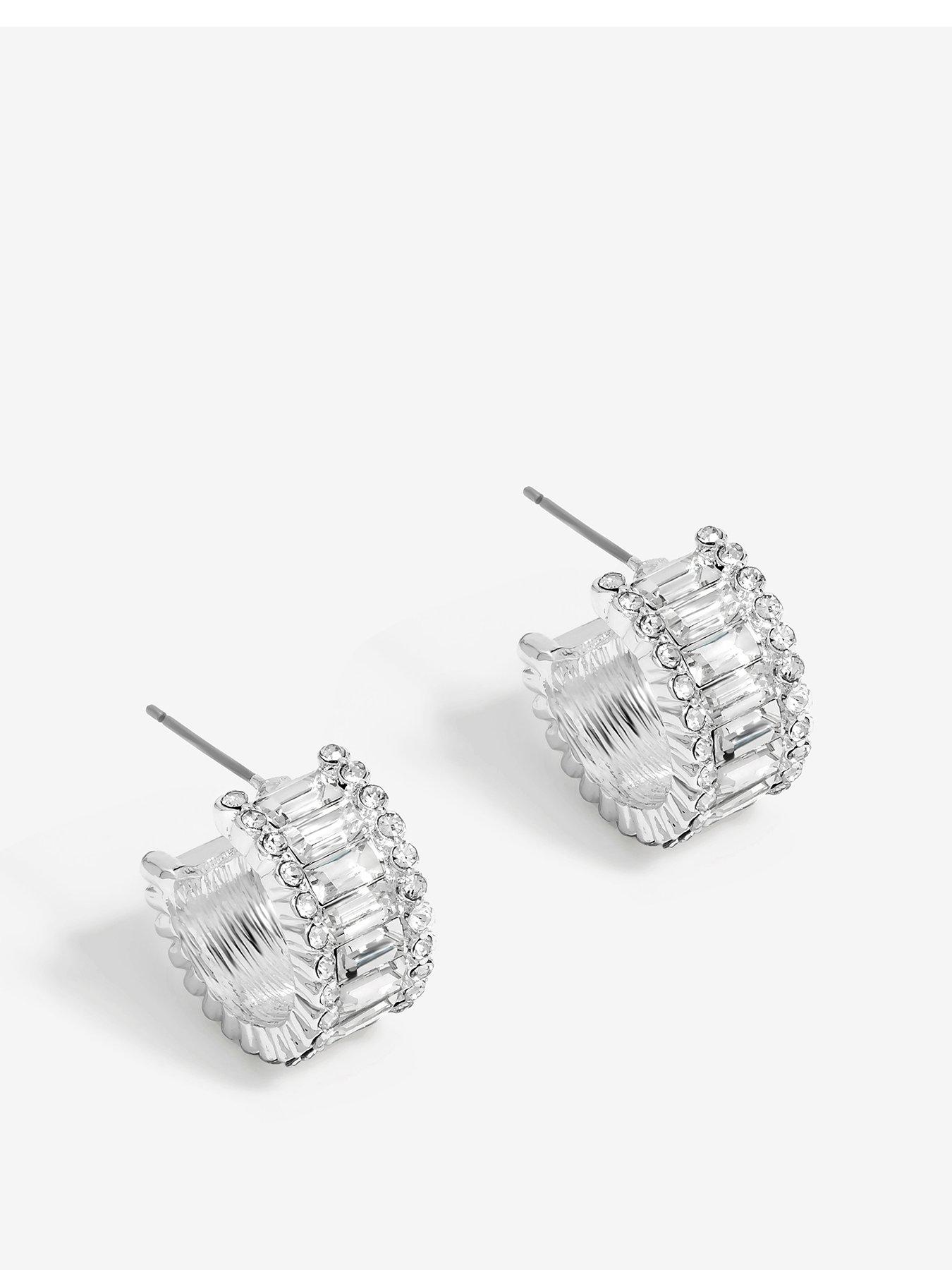 jon-richard-silver-plated-crystal-baguette-stone-hoop-earrings