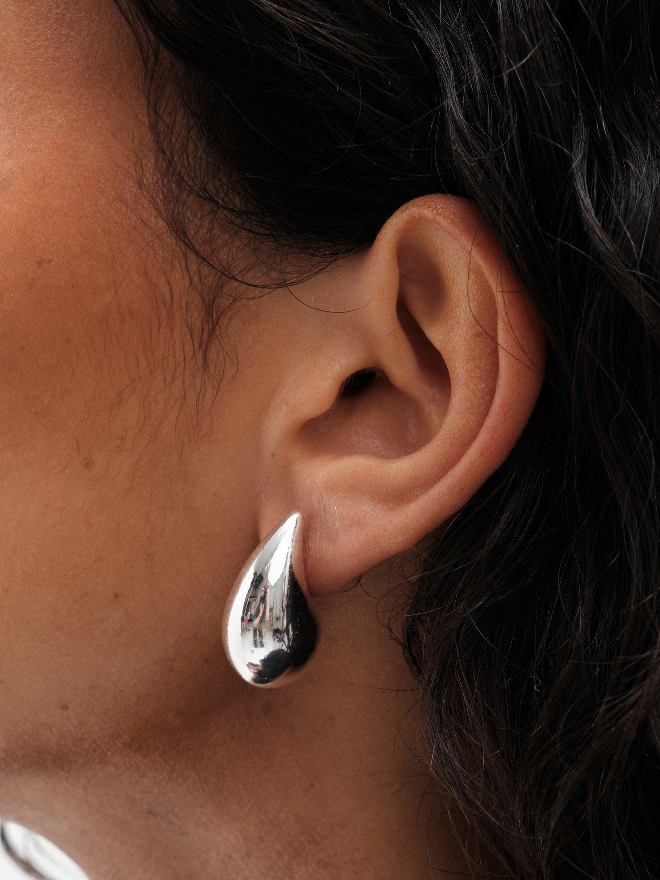 mood-silver-polished-dome-hoop-earrings-pack-of-2detail