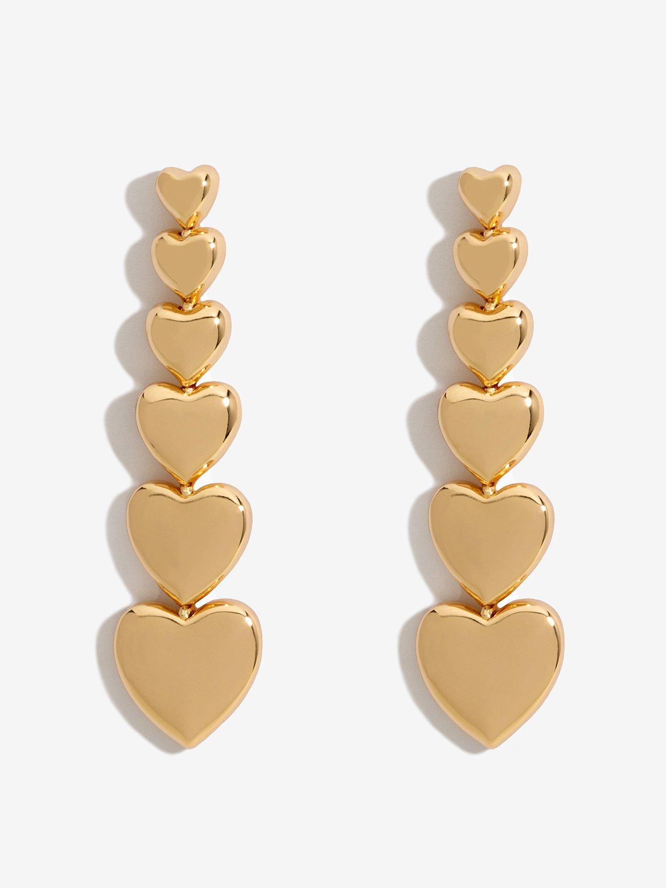 mood-gold-graduated-heart-linear-drop-earrings