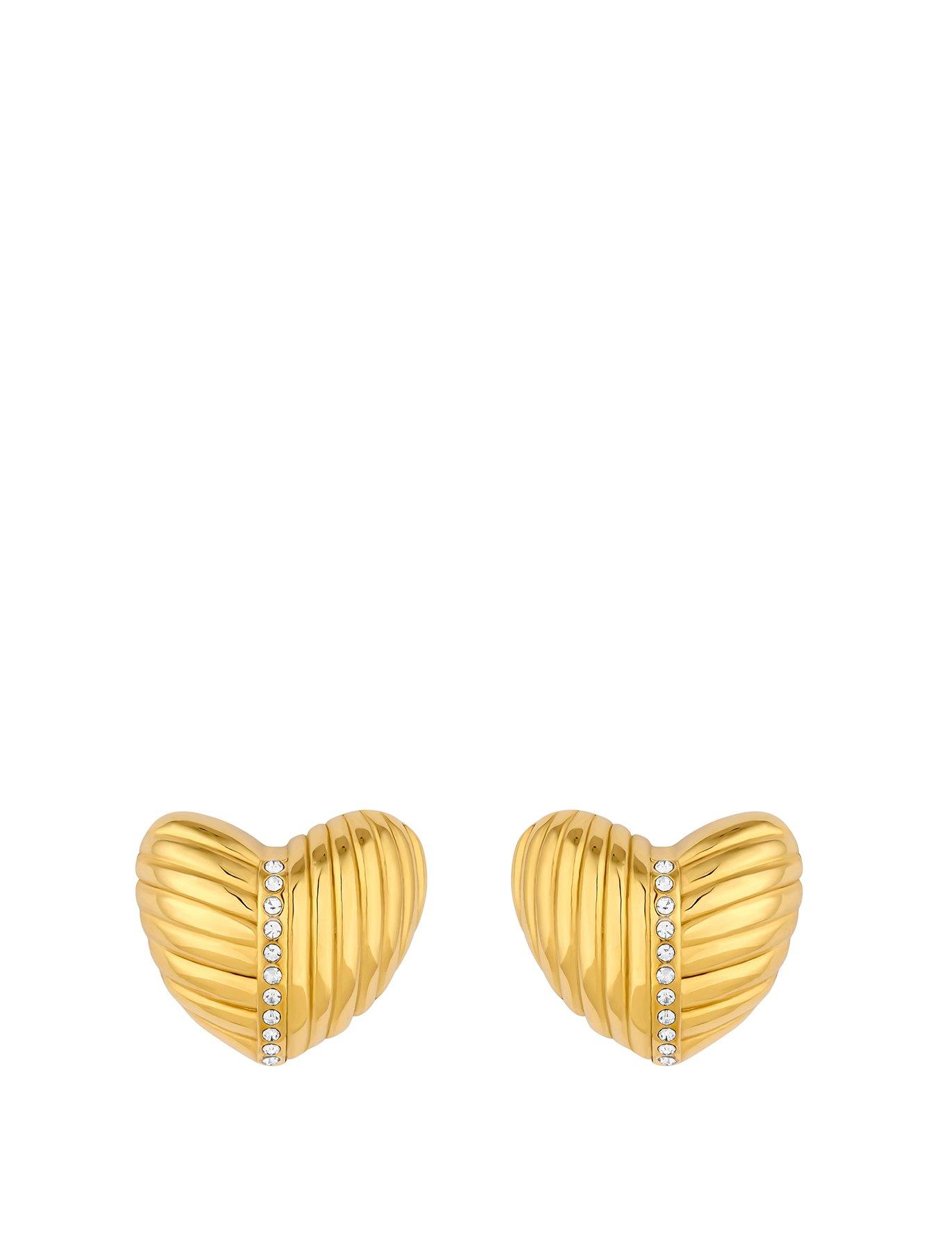 inicio-gold-plated-ridge-heart-earrings