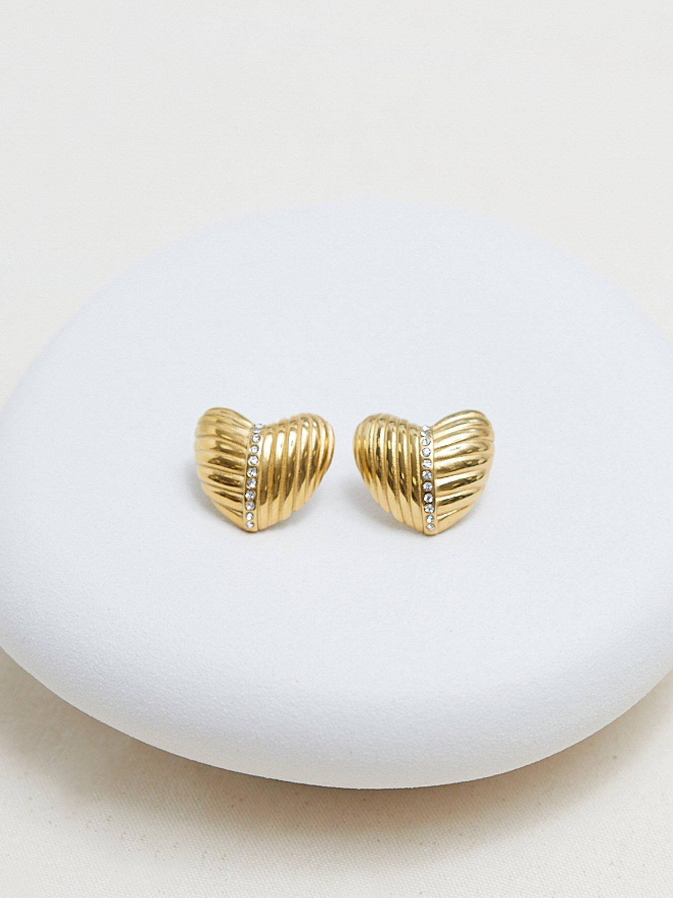 inicio-gold-plated-ridge-heart-earringsstillFront