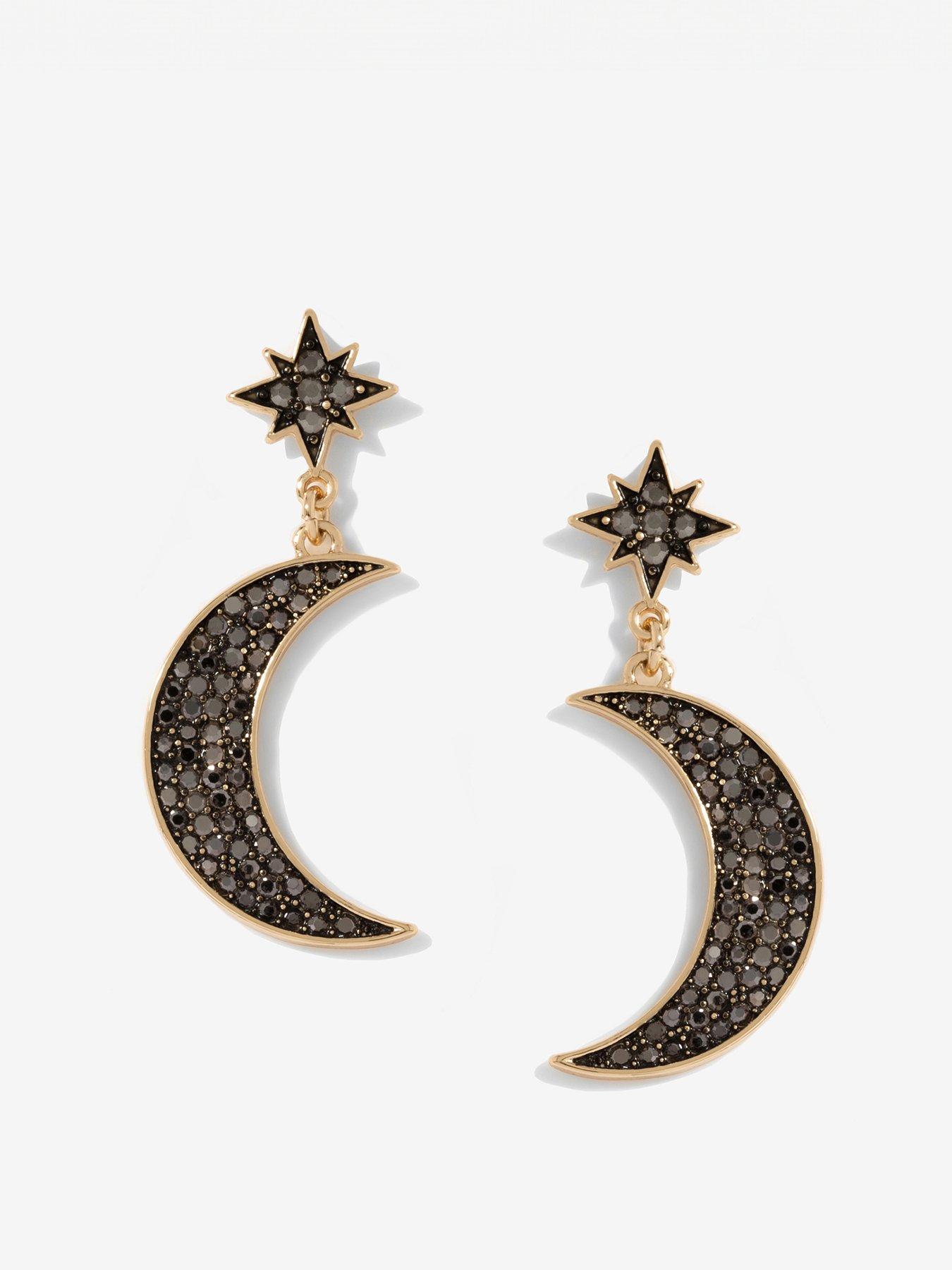 mood-gold-black-star-and-moon-drop-earrings