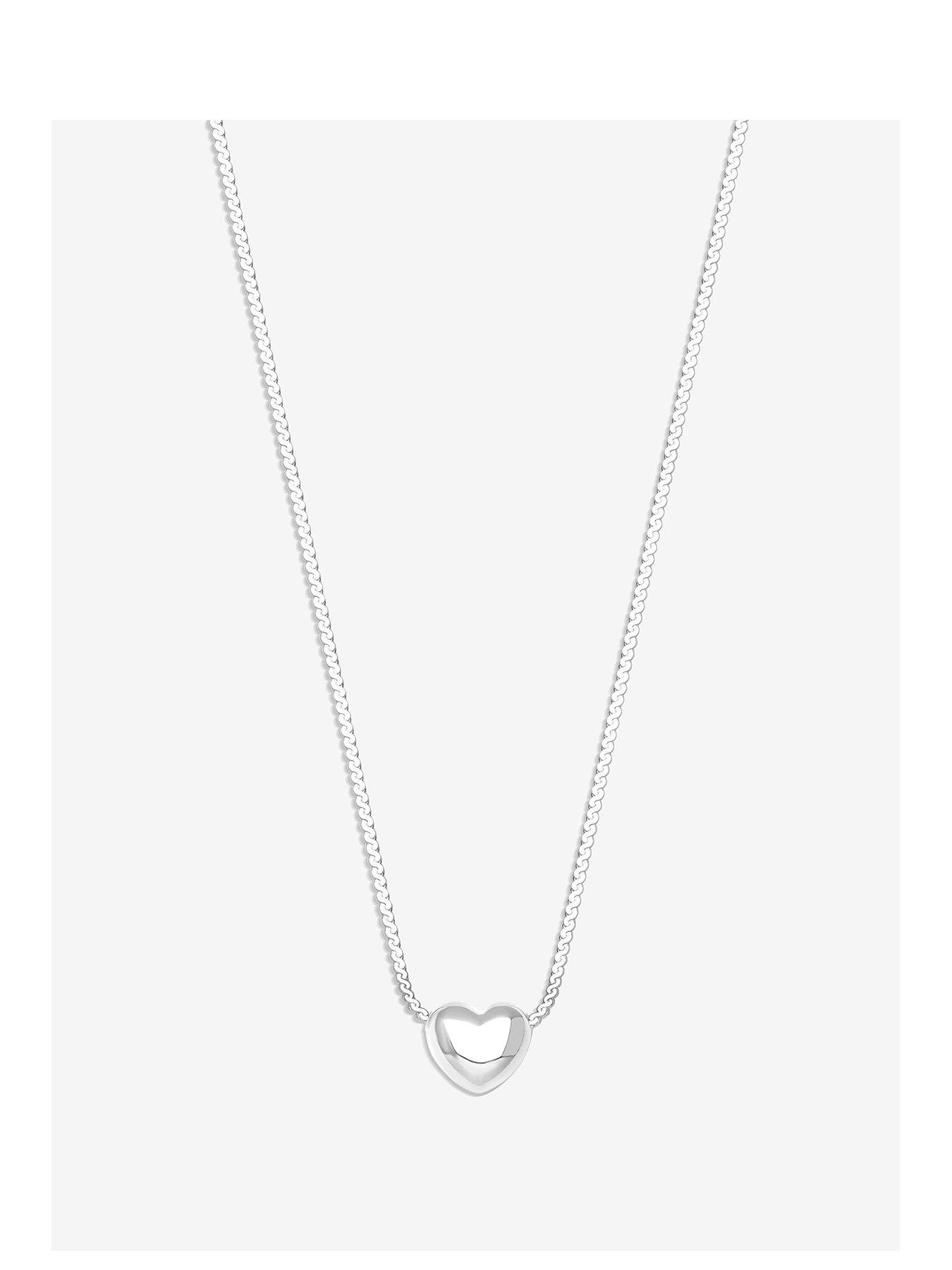 simply-silver-simply-silver-sterling-silver-925-puff-heart-threaded-chain-necklace