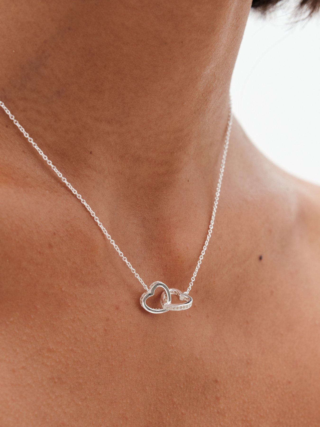 simply-silver-sterling-silver-925-interlink-heart-necklaceback