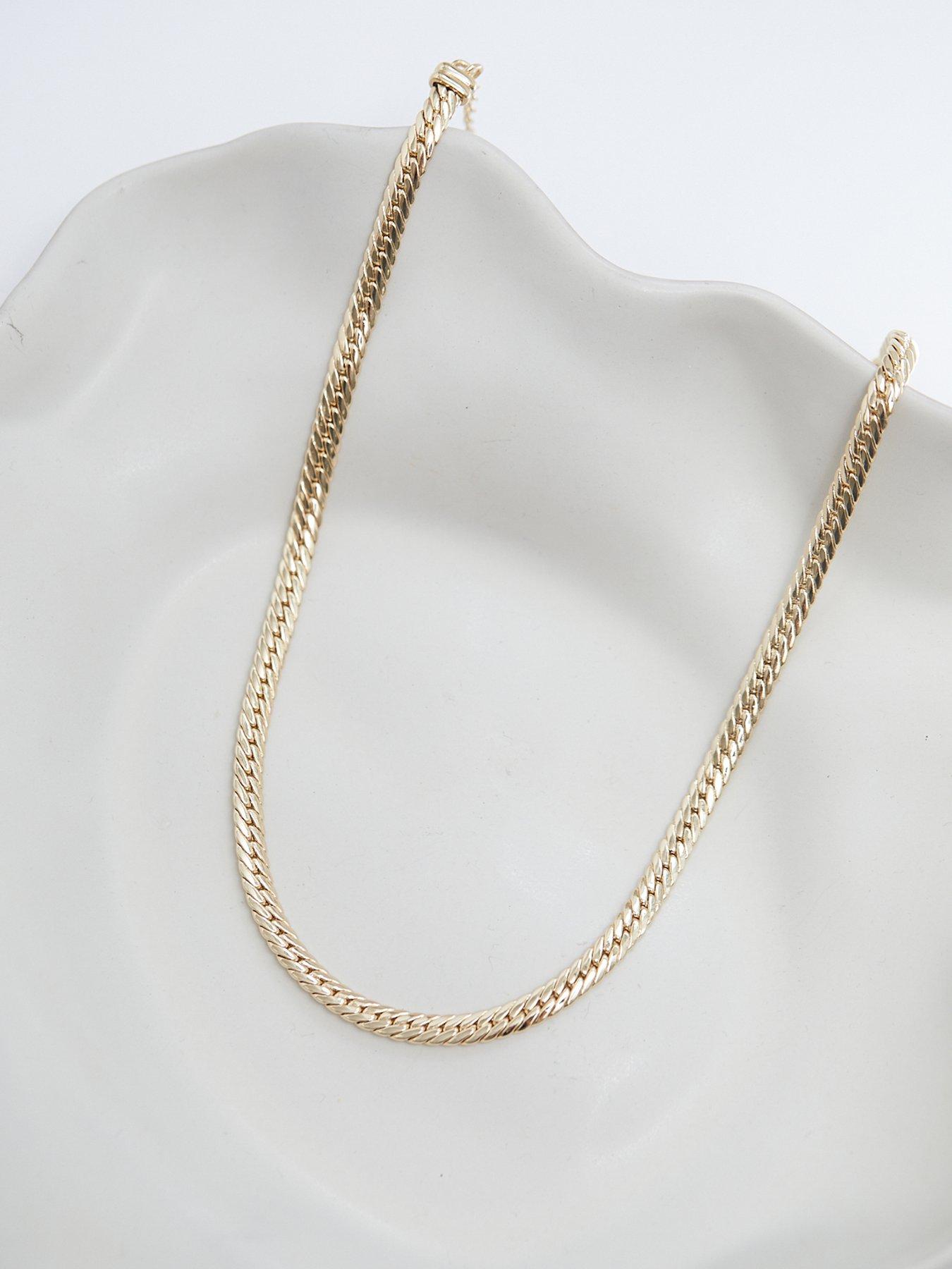 jon-richard-gold-plate-herringbone-chain-necklaceback