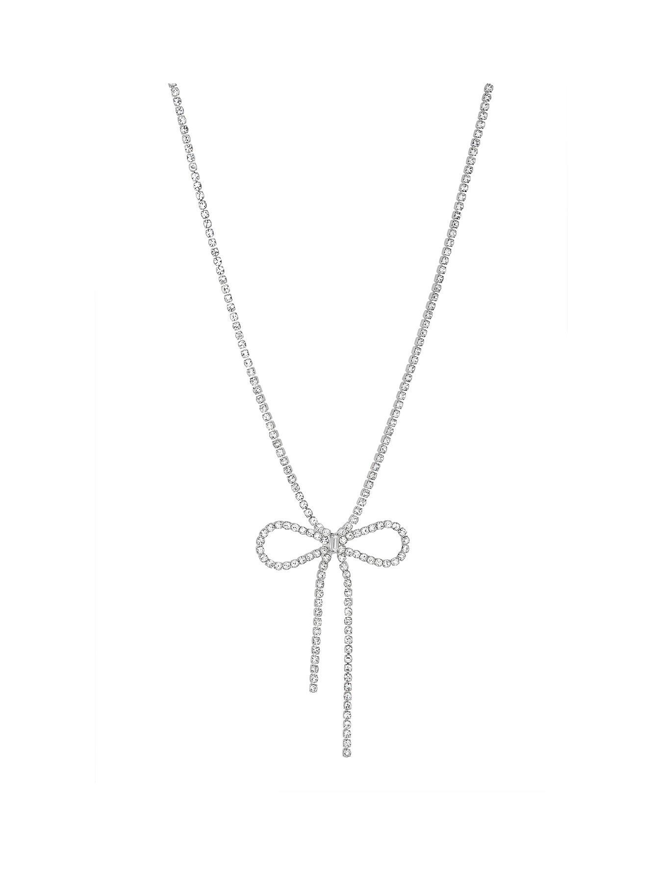 mood-silver-crystal-bow-short-necklace