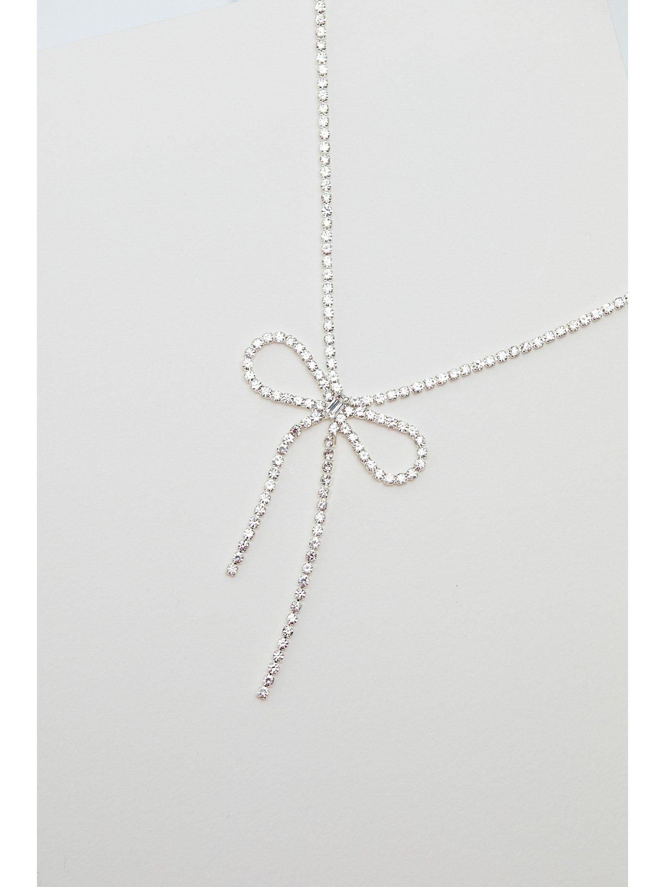 mood-silver-crystal-bow-short-necklaceback