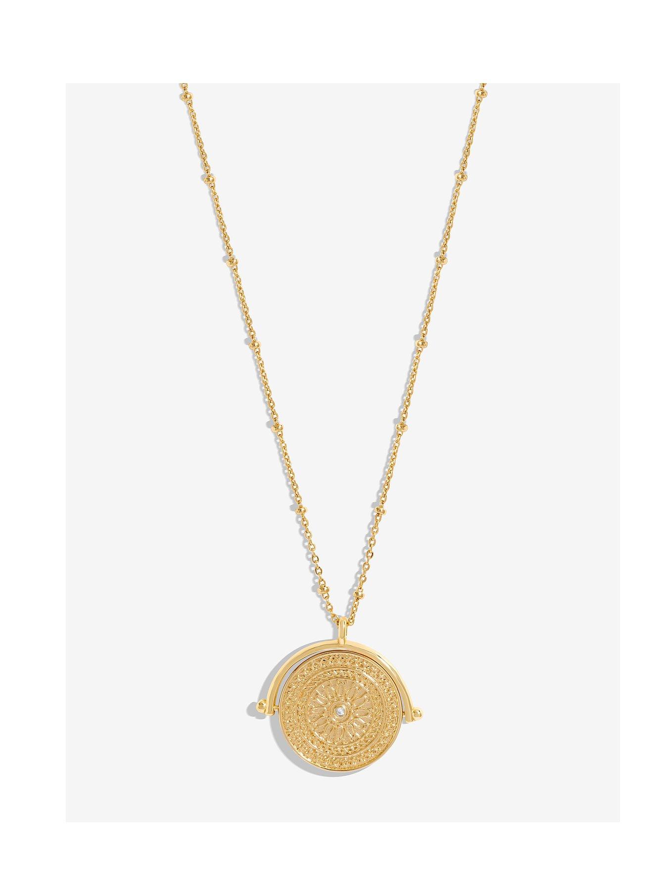 Coin necklace gold plated outlet