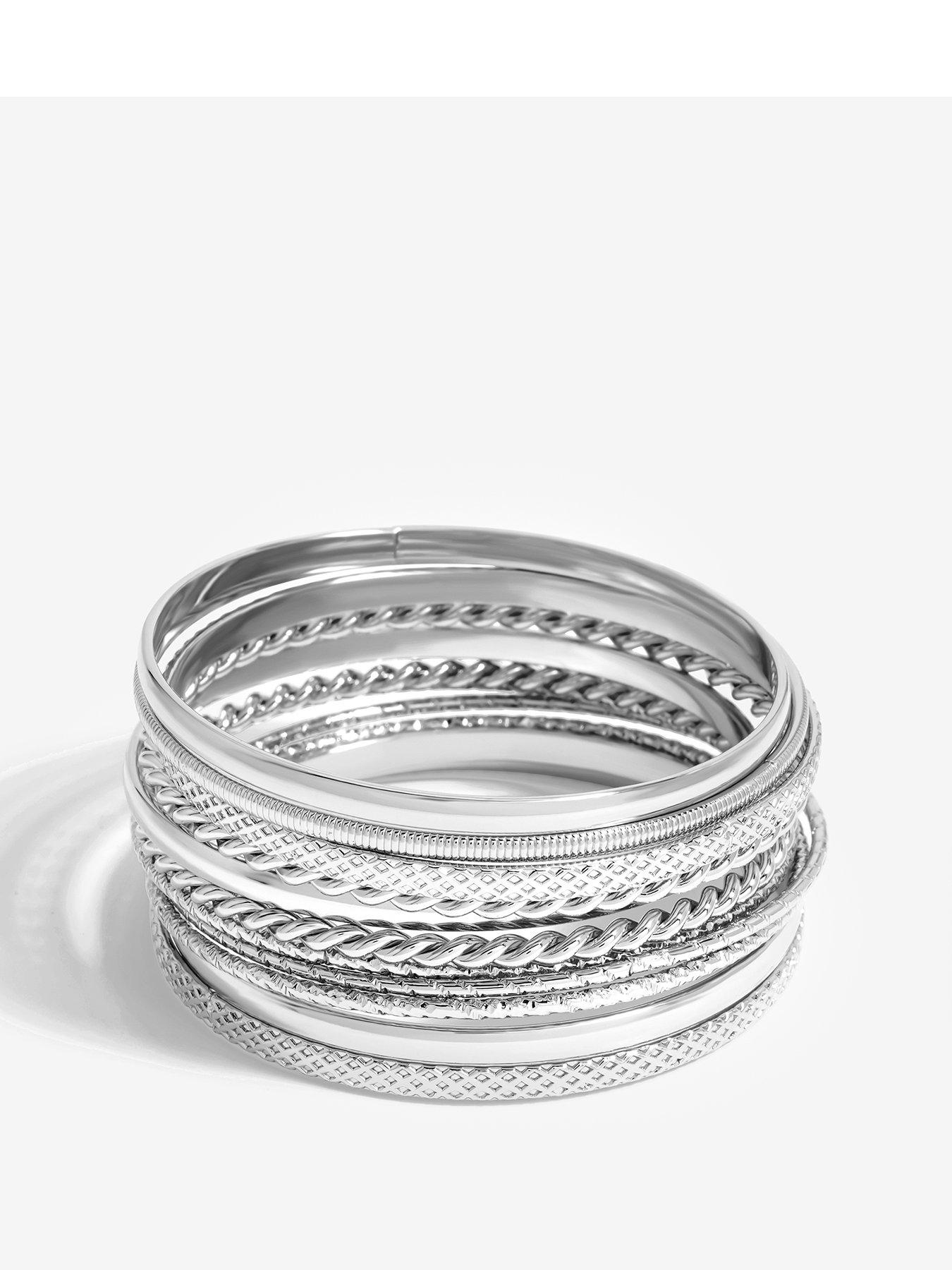 mood-silver-textured-stacker-bangles