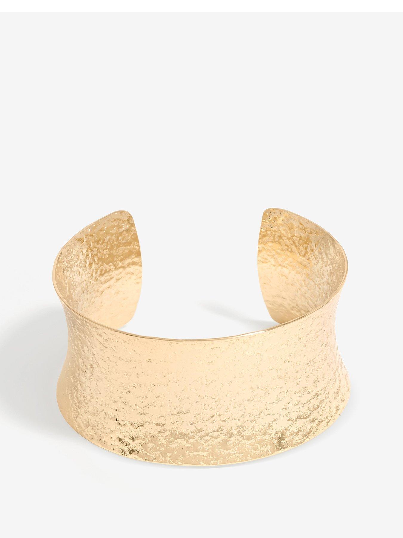 jon-richard-gold-plated-hammered-wide-cuff