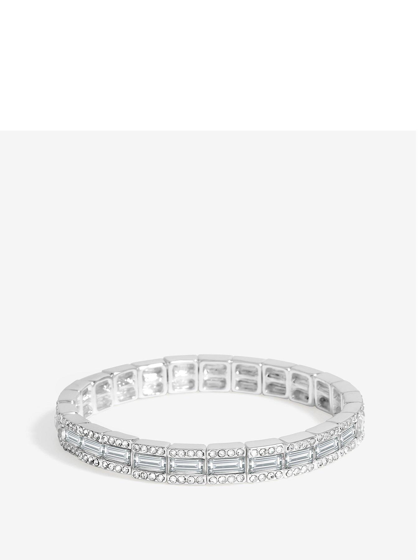 jon-richard-silver-plated-crystal-baguette-stretch-bracelet