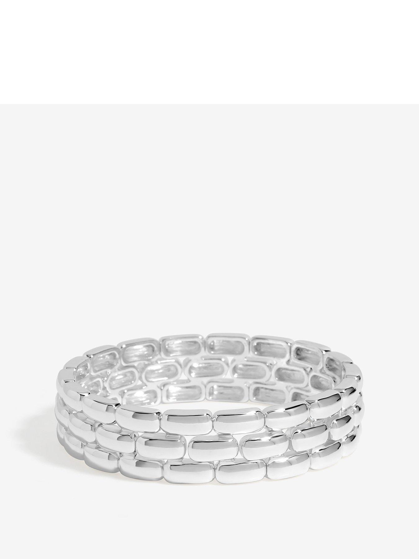 jon-richard-silver-plated-polished-chain-stretch-bracelet