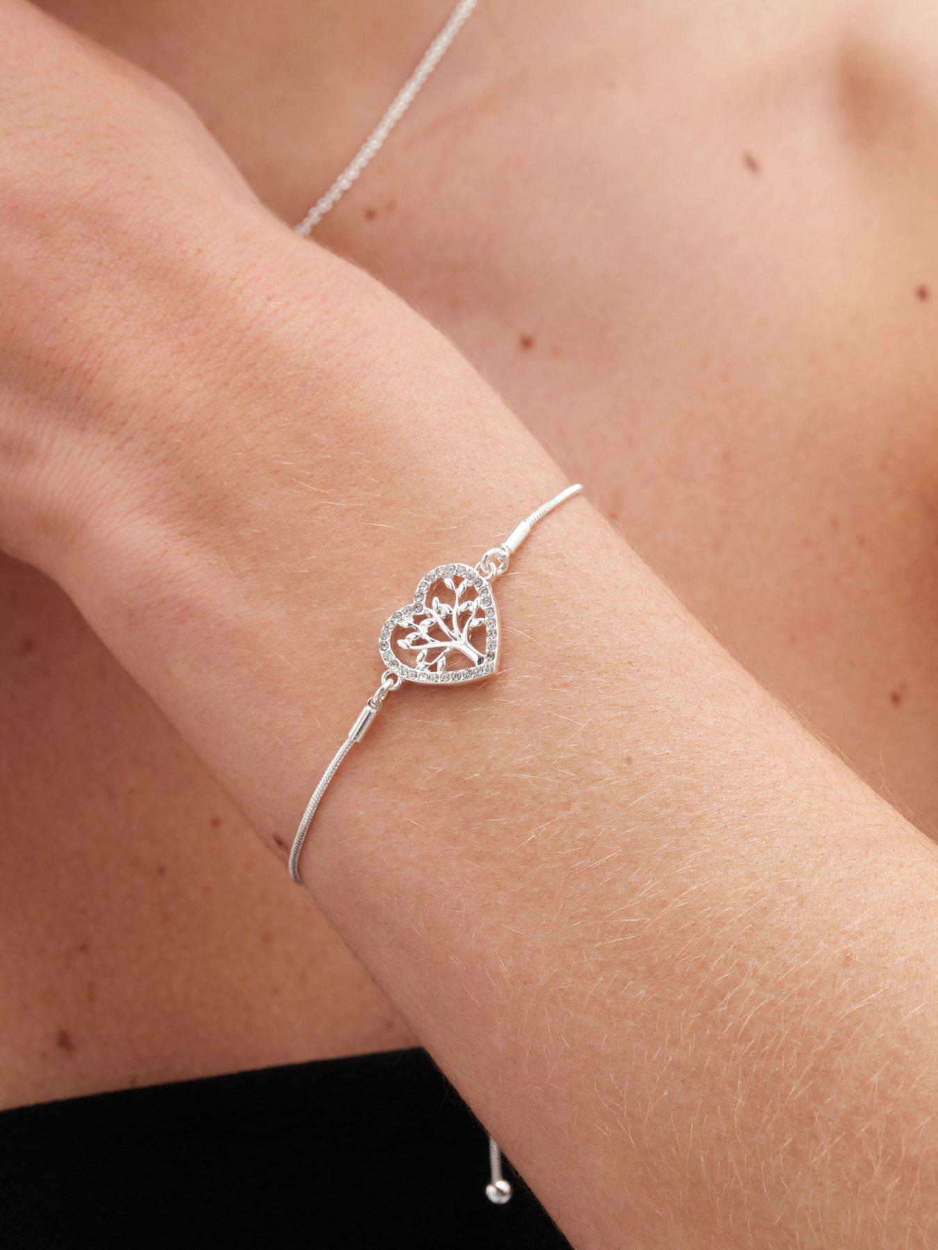 Image 5 of 5 of Jon Richard Silver Plated And Crystal Heart Tree Of Love Set - Gift Box