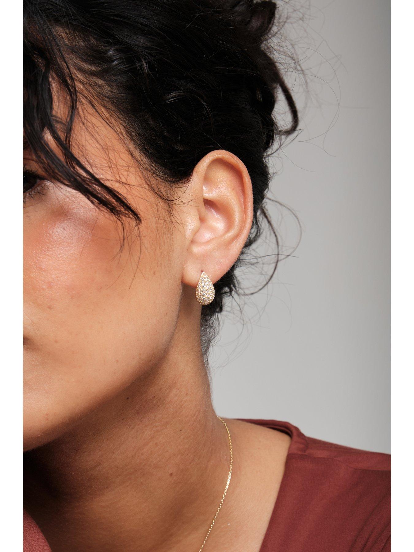 Image 5 of 5 of Inicio Gold Plated Cubic Zirconia Teardrop Set  - Gift Box