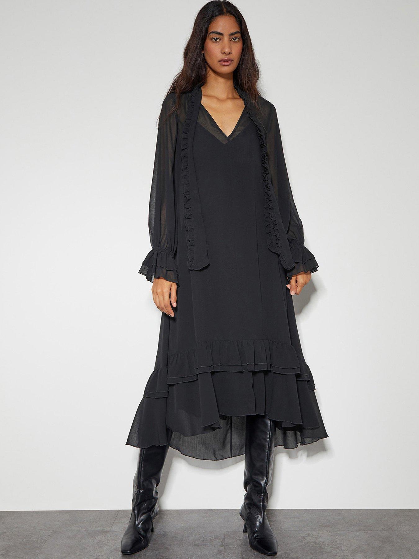 monsoon-aurelia-frill-dress-black