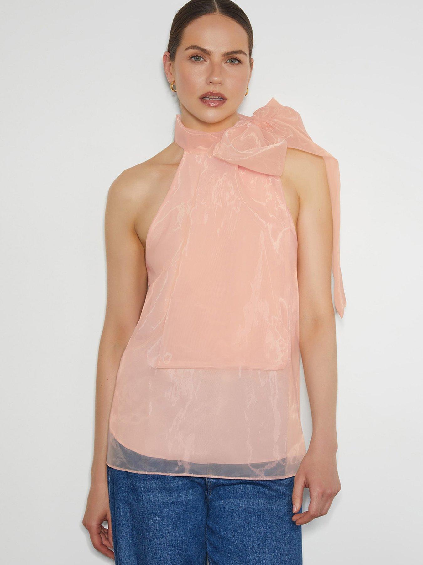 Image 1 of 4 of Monsoon Vera Organza Top - Pink