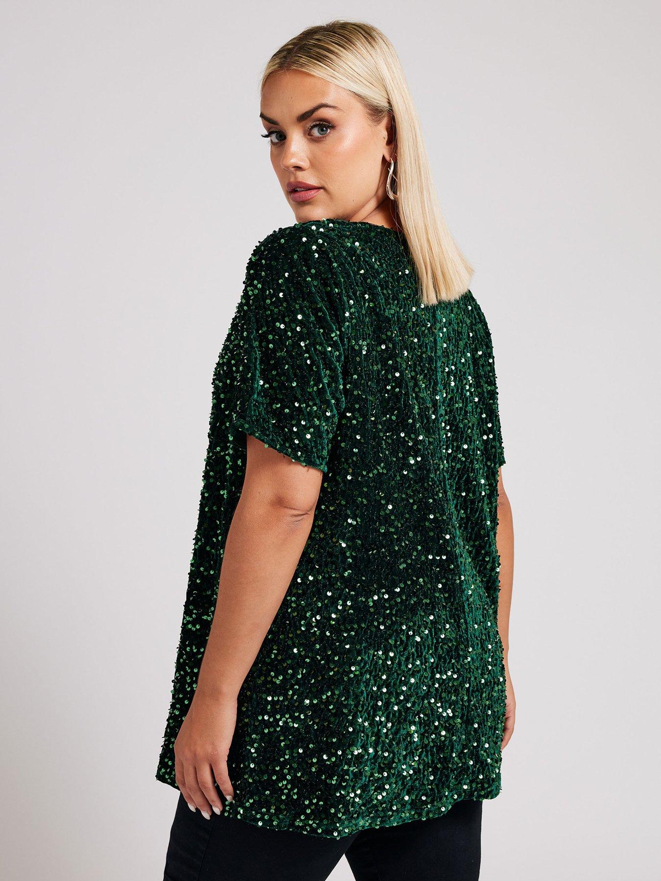 yours-curve-sequin-velvet-t-shirtstillFront