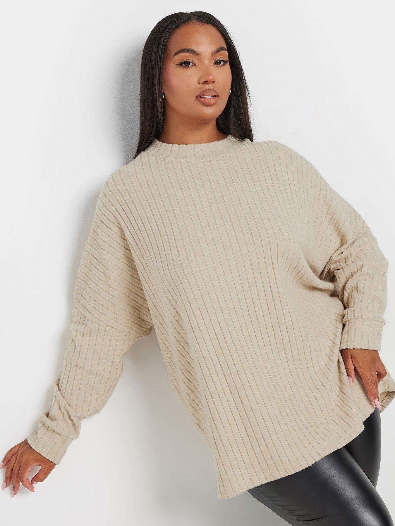 yours-curve-ribbed-soft-touch-jumper-natural