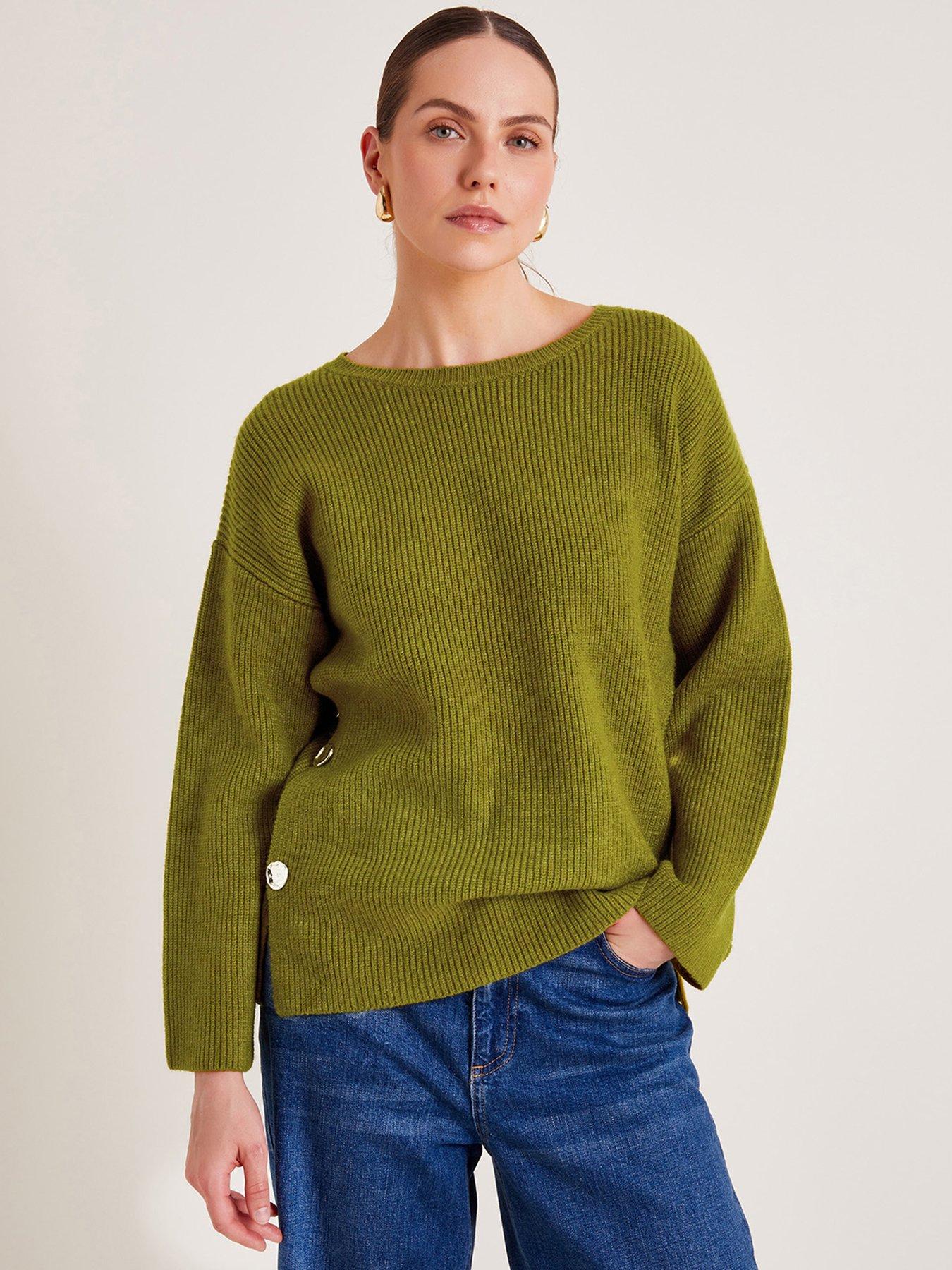 monsoon-luci-longline-jumper-olive-green