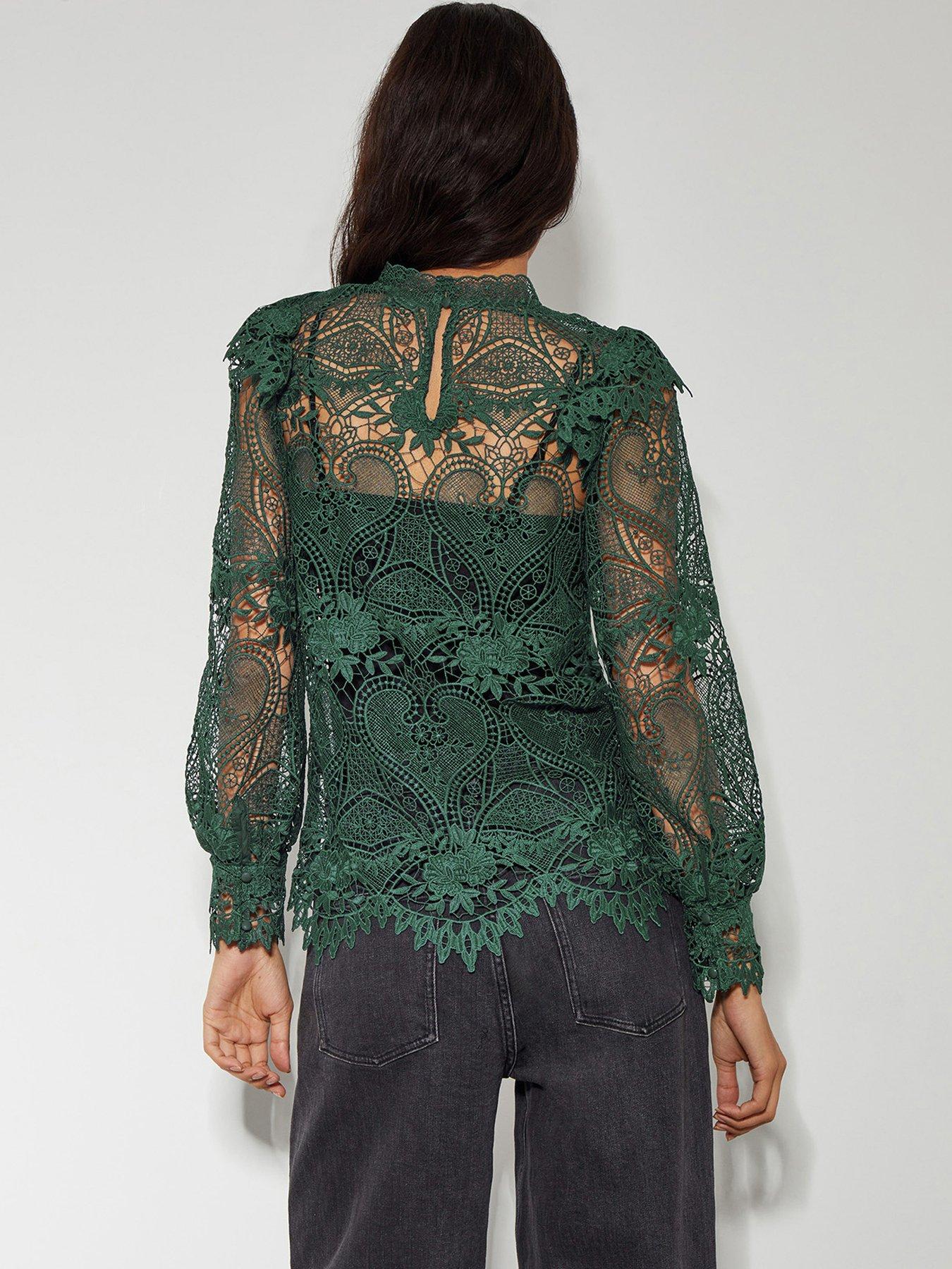 monsoon-lucy-lace-top-greenstillFront