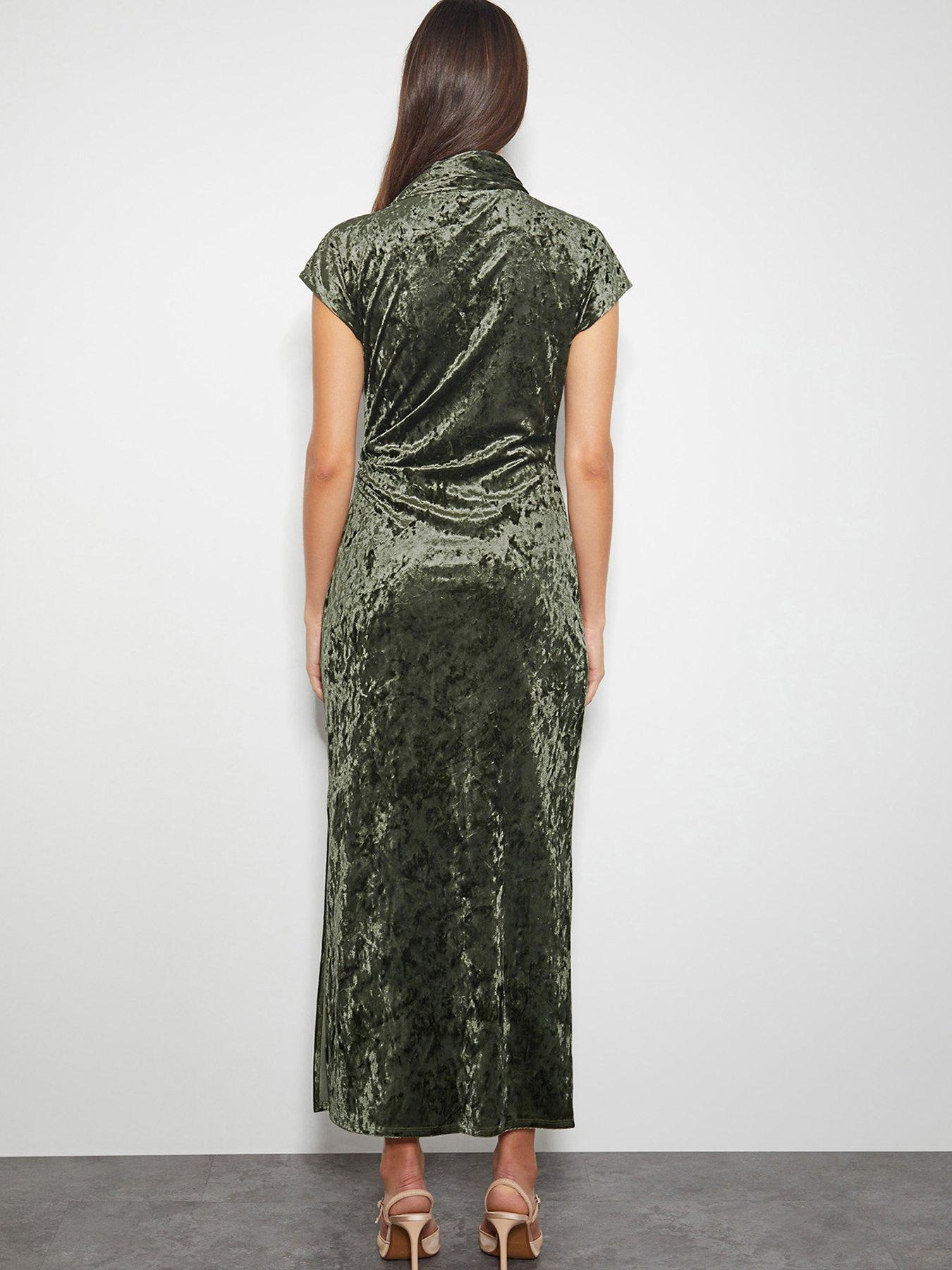 monsoon-cece-cowl-velvet-dress-greenstillFront