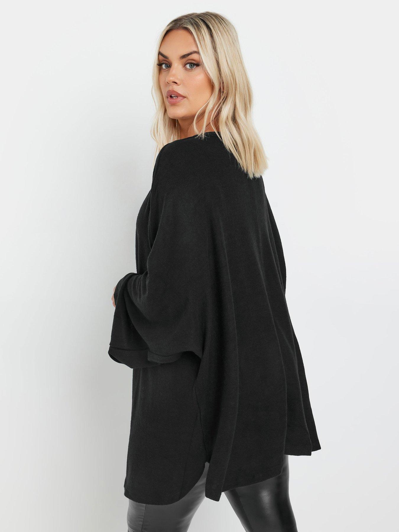 yours-curve-batwing-sleeve-soft-touch-jumper-blackstillFront