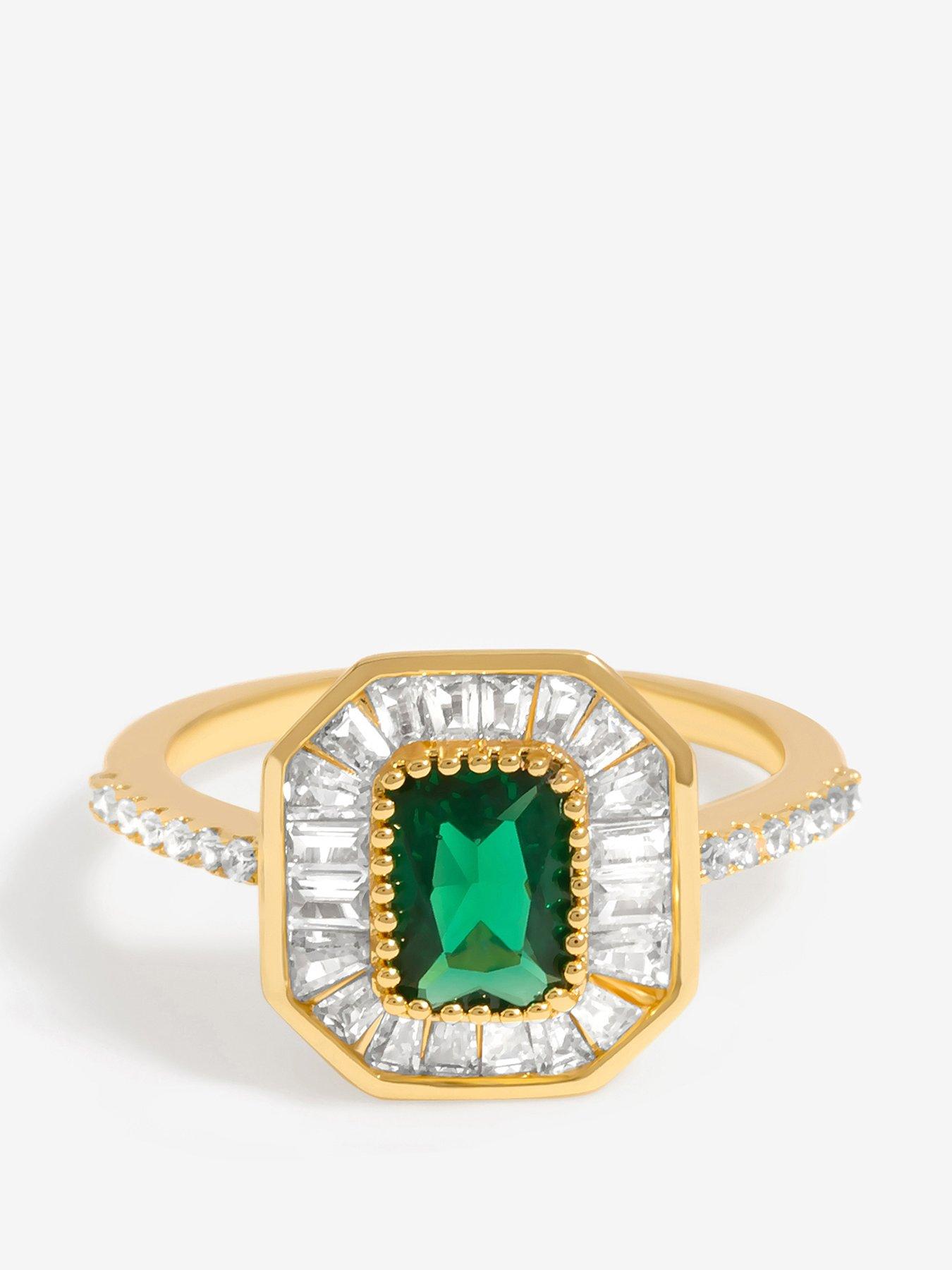 jon-richard-gold-plated-cubic-zirconia-emerald-baguette-cocktail-ring