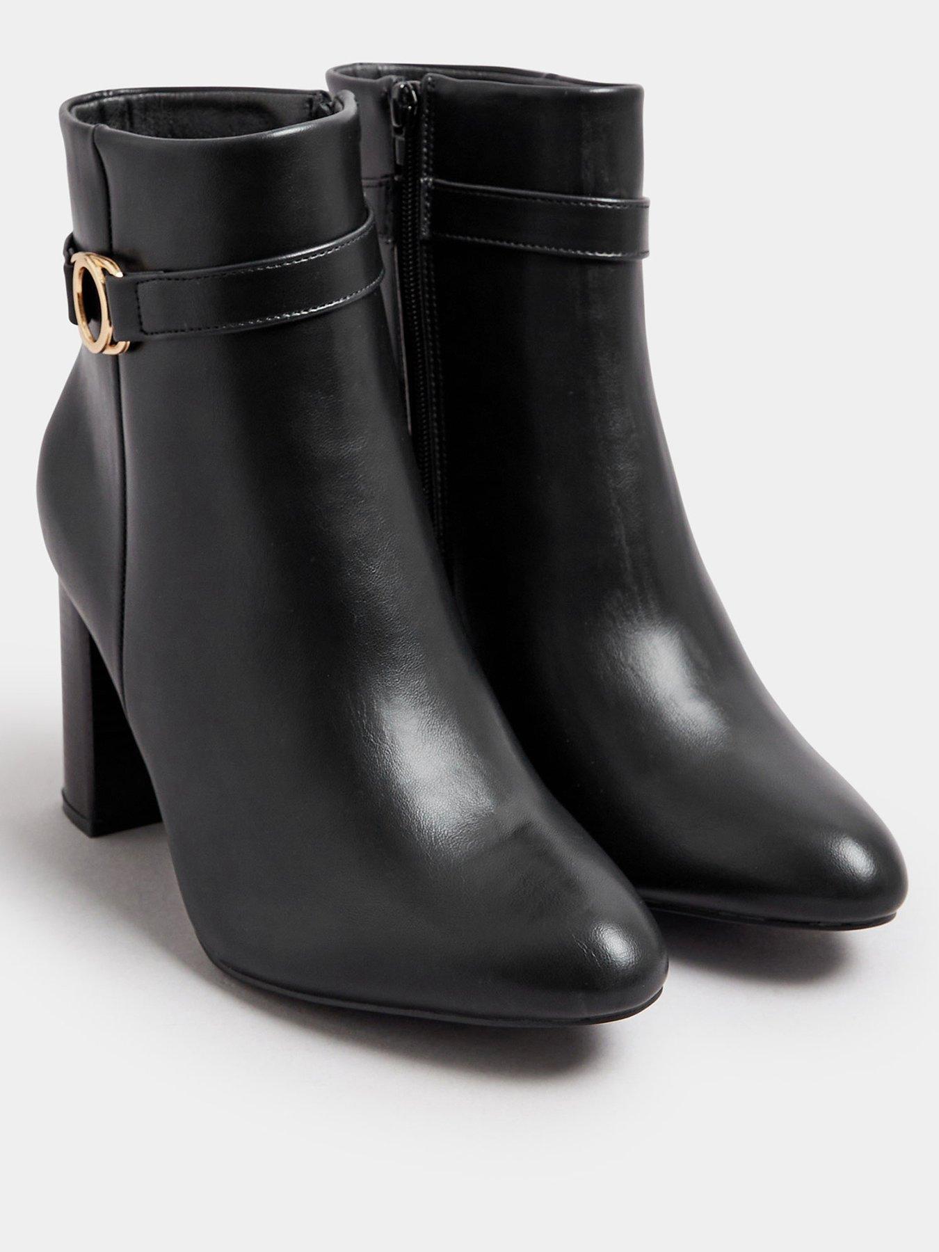 yours-extra-wide-fit-trim-detail-block-ankle-boot-blackstillFront