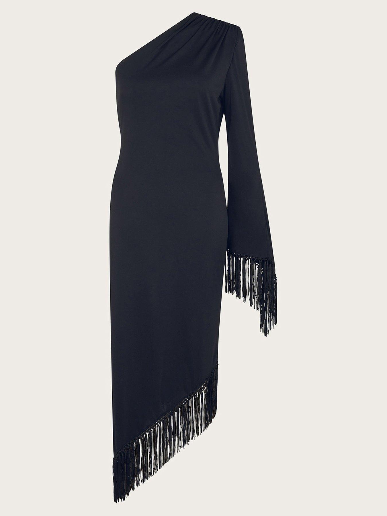 monsoon-toria-tassle-jersey-dress-blackdetail