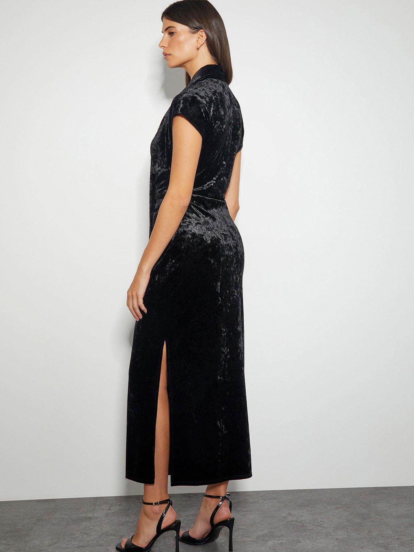 monsoon-cece-cowl-velvet-dress-blackstillFront