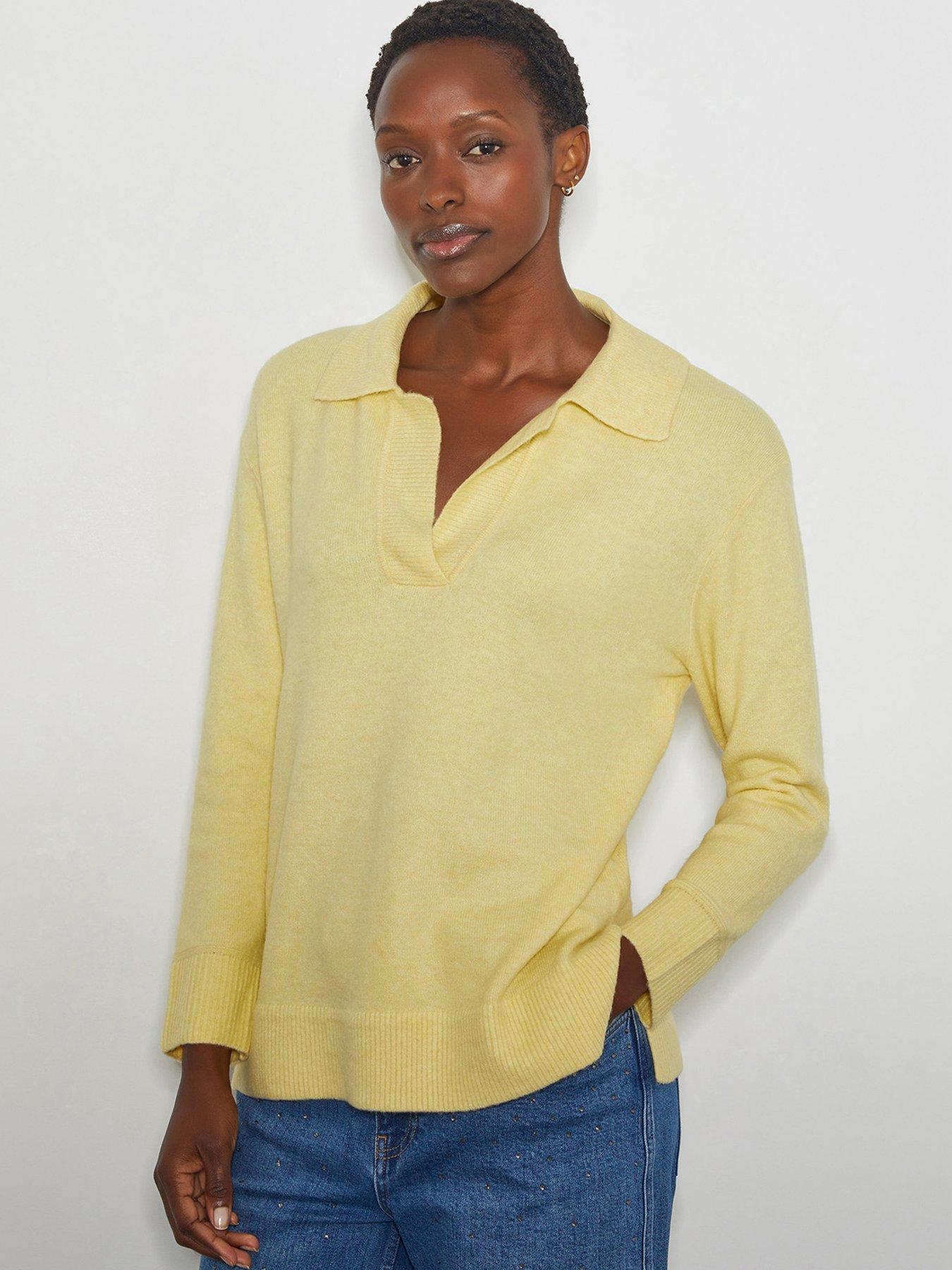 monsoon-carla-collar-jumper-yellow