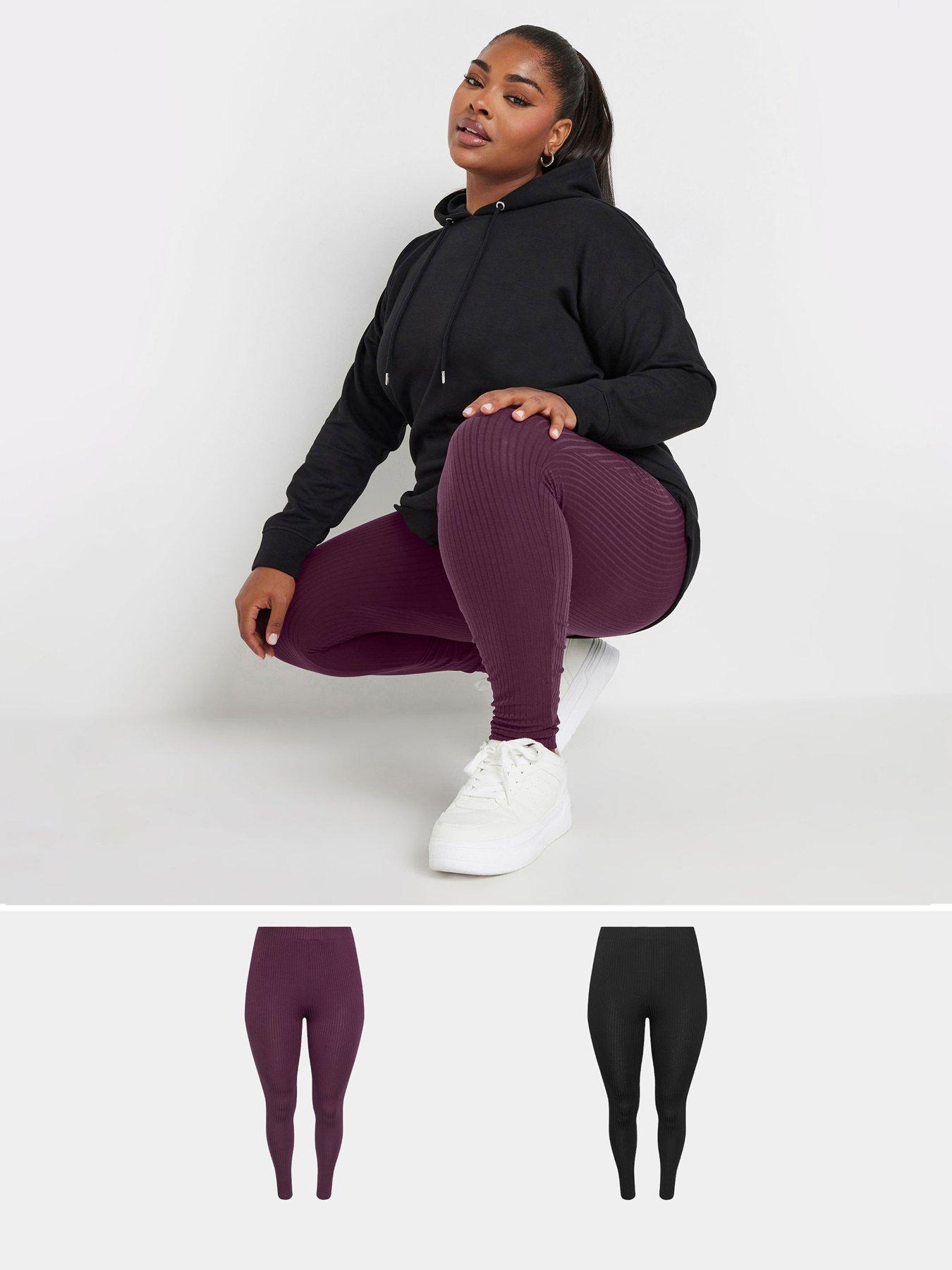 yours-curve-2-pack-ribbed-leggings-multifront