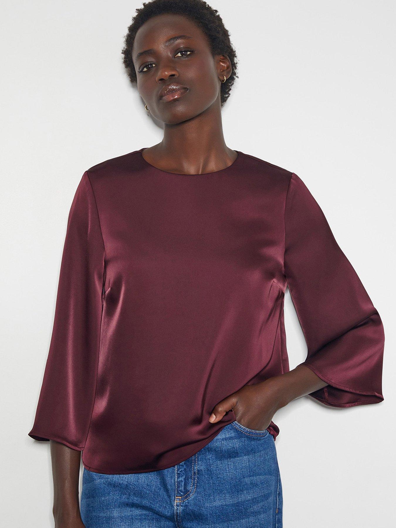 monsoon-ingrid-satin-top-burgundyfront