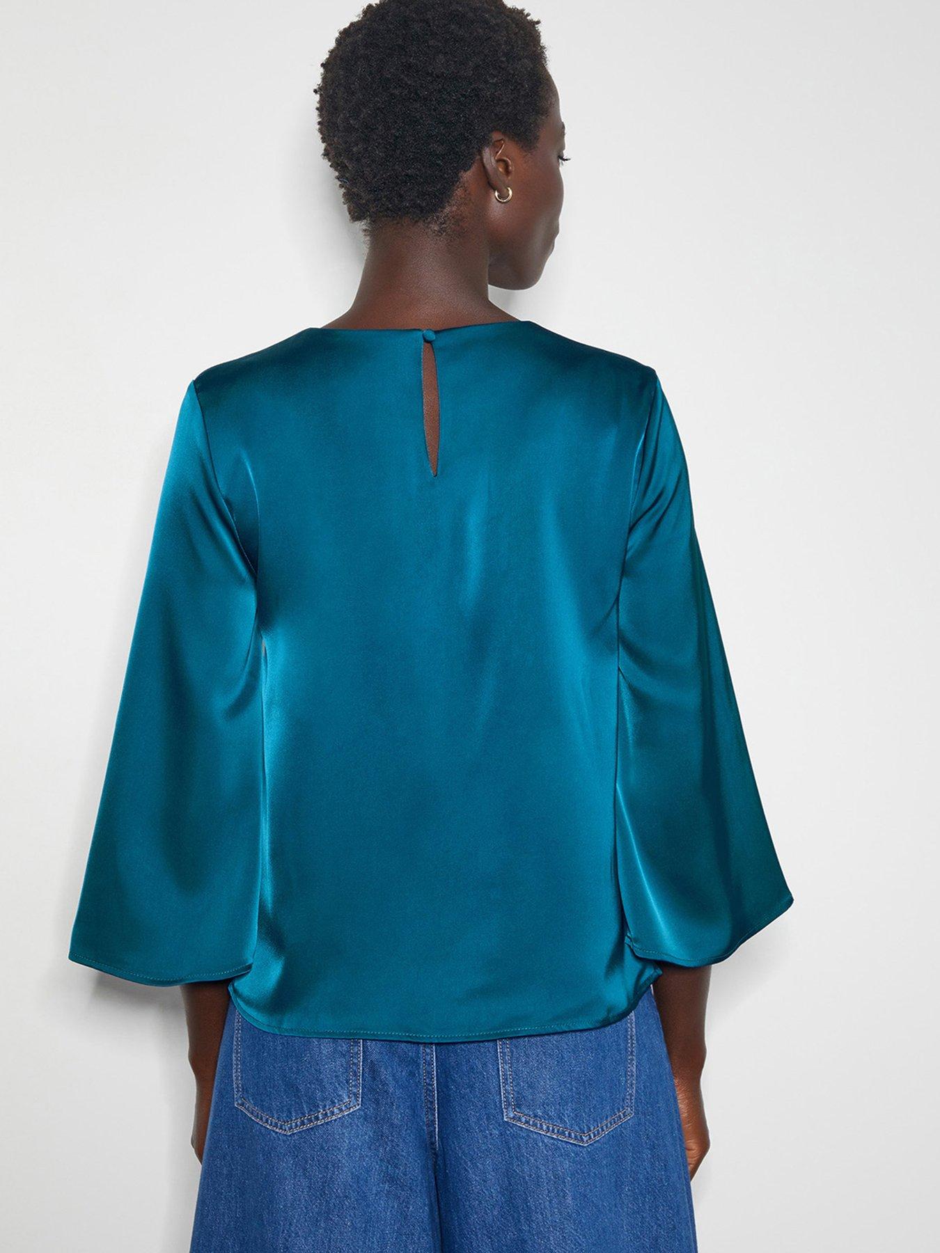 monsoon-ingrid-satin-top-turquoisestillFront