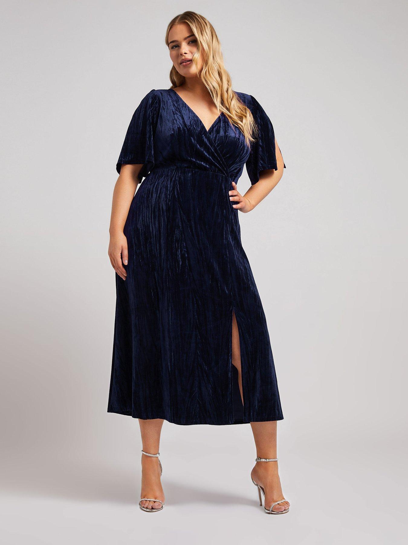 yours-curve-crushed-velvet-wrap-dressback