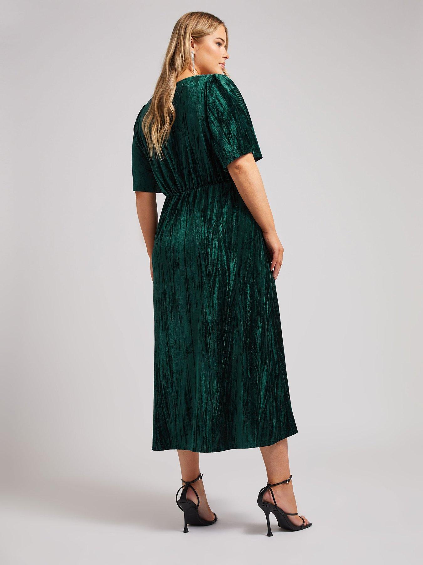 yours-curve-crushed-velvet-wrap-dressstillFront