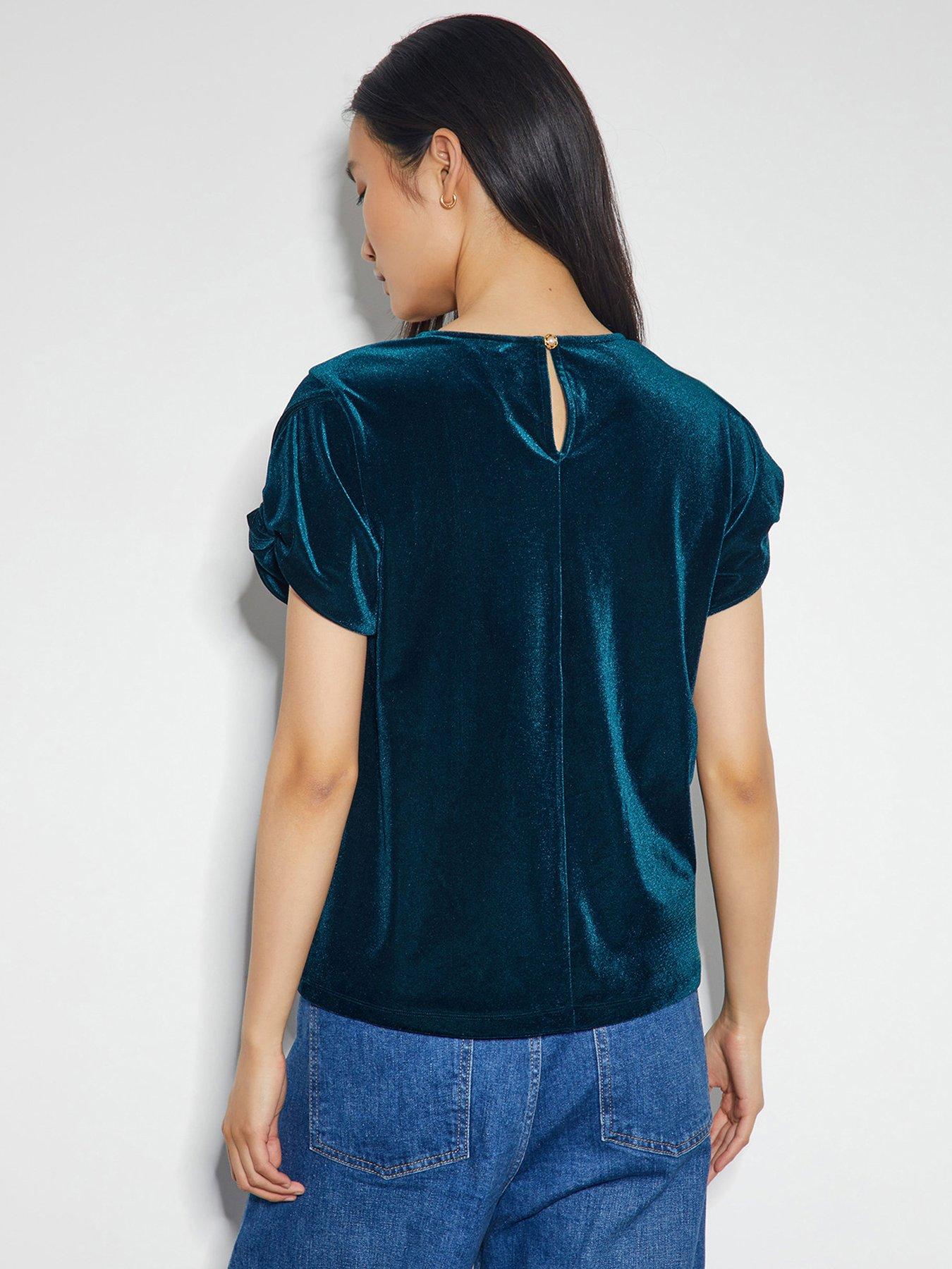 monsoon-viv-velvet-shirt-tealstillFront