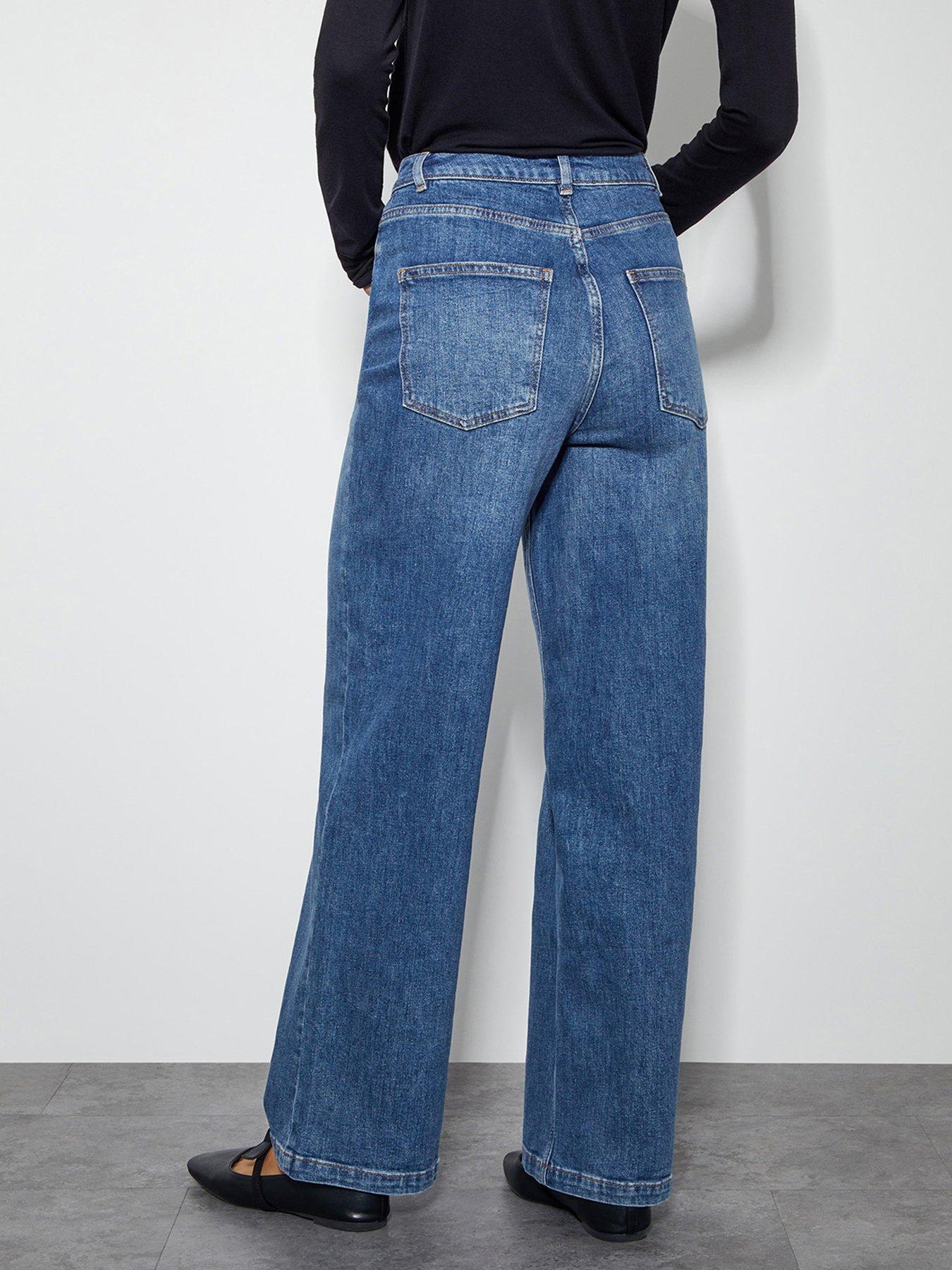 Image 2 of 5 of Monsoon Ruby Wide Leg Jeans - Blue